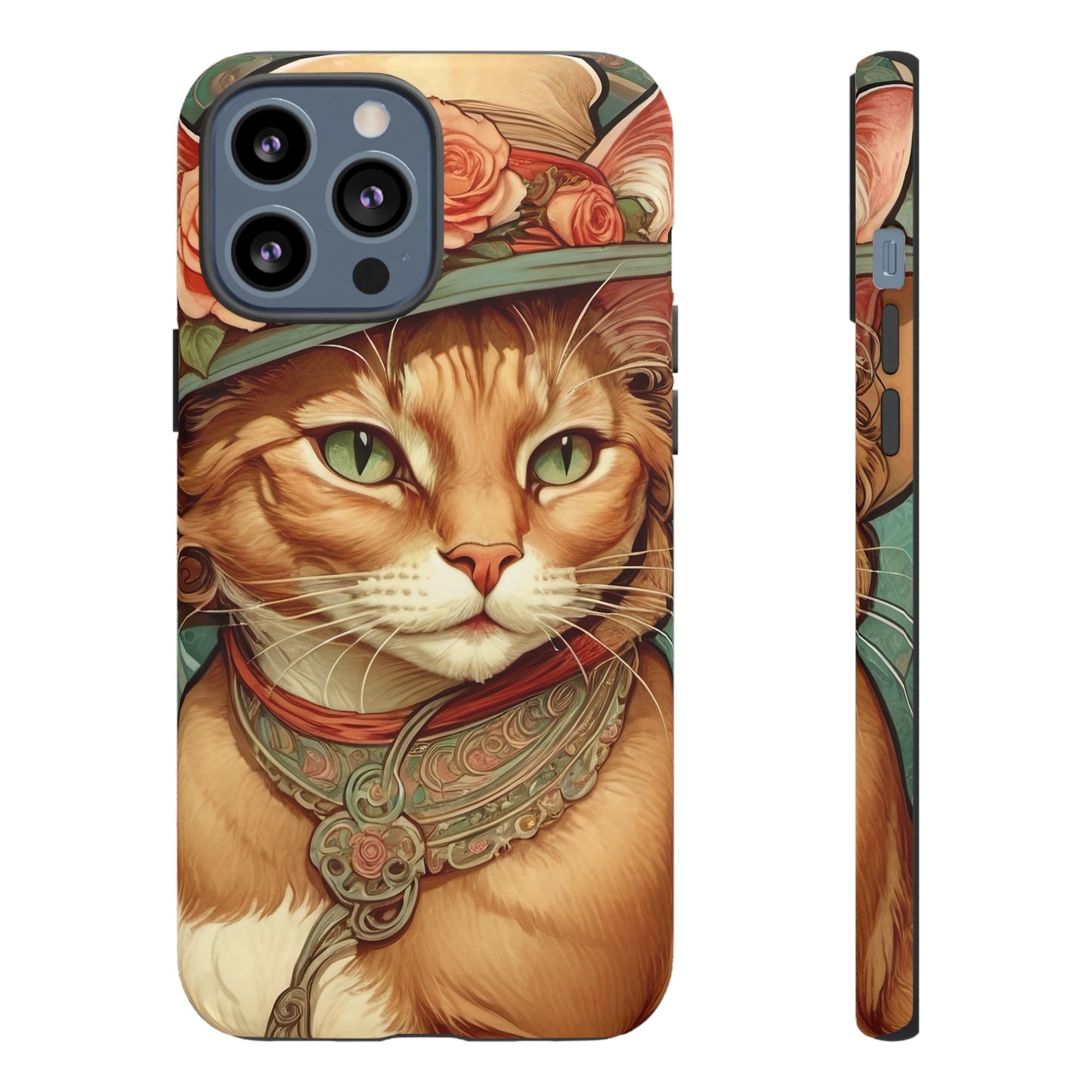 Alphonse Mucha Tough Phone Cases (A lady cat 2)