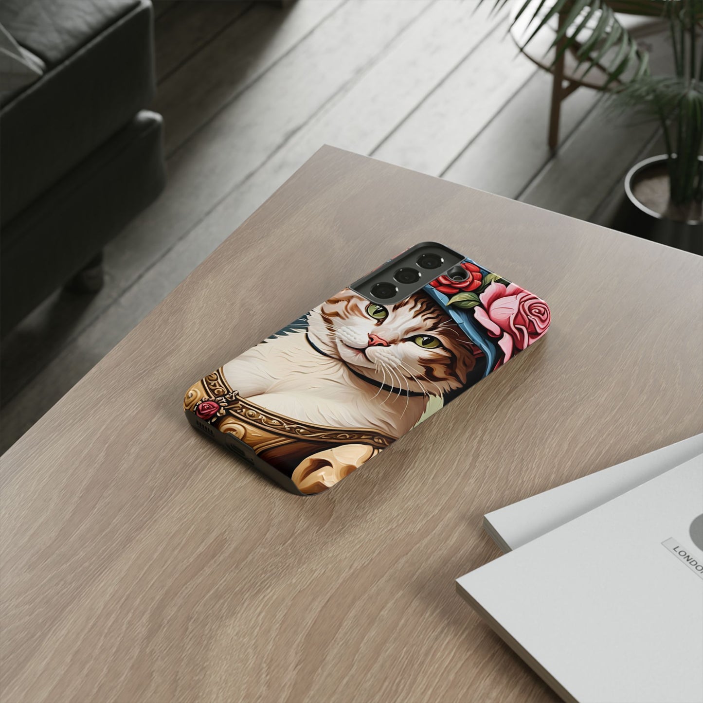 Oil Painting Cat Tough Phone Cases (A Lady 2)