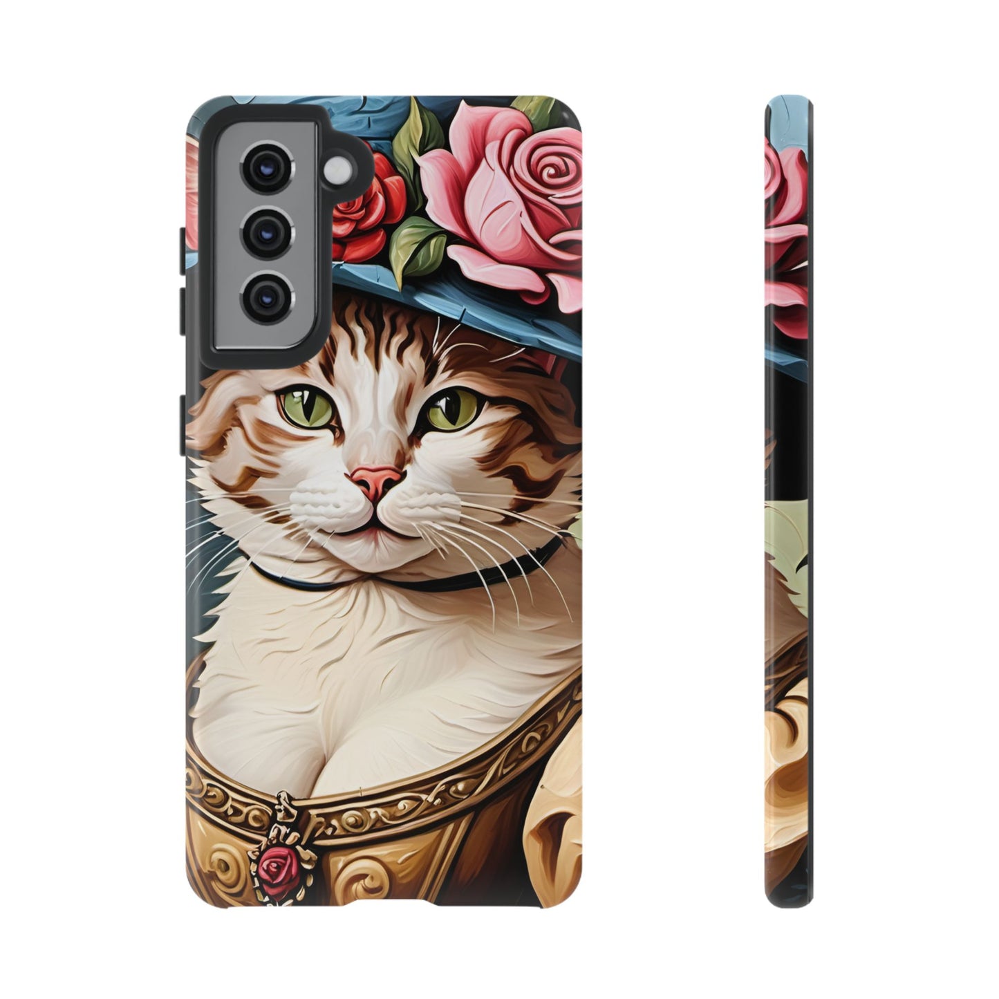 Oil Painting Cat Tough Phone Cases (A Lady 2)