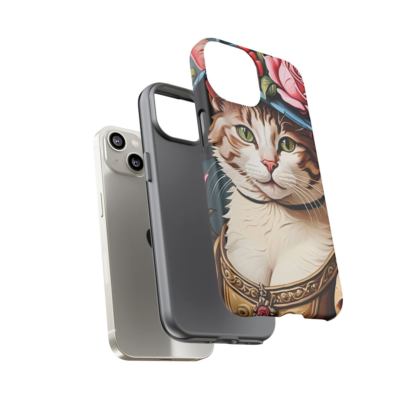 Oil Painting Cat Tough Phone Cases (A Lady 2)