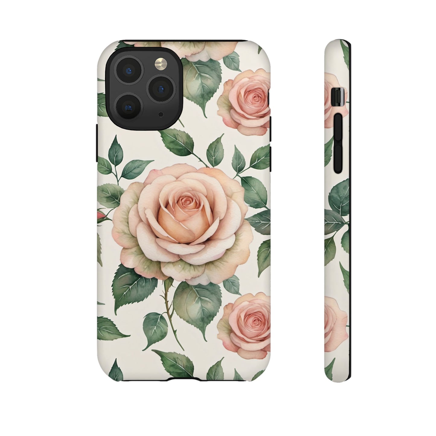 Watercolor Large Roses Tough Cases