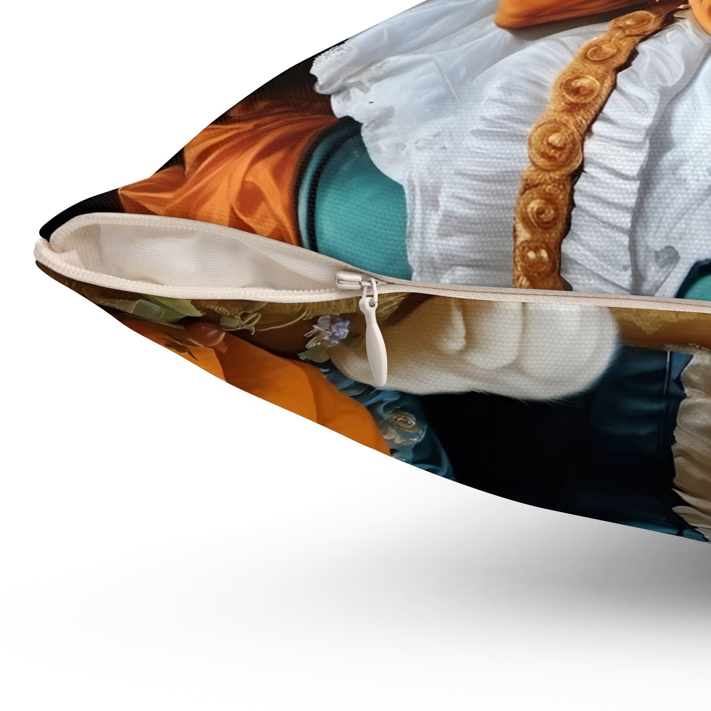 Rococo Cat Square Pillow