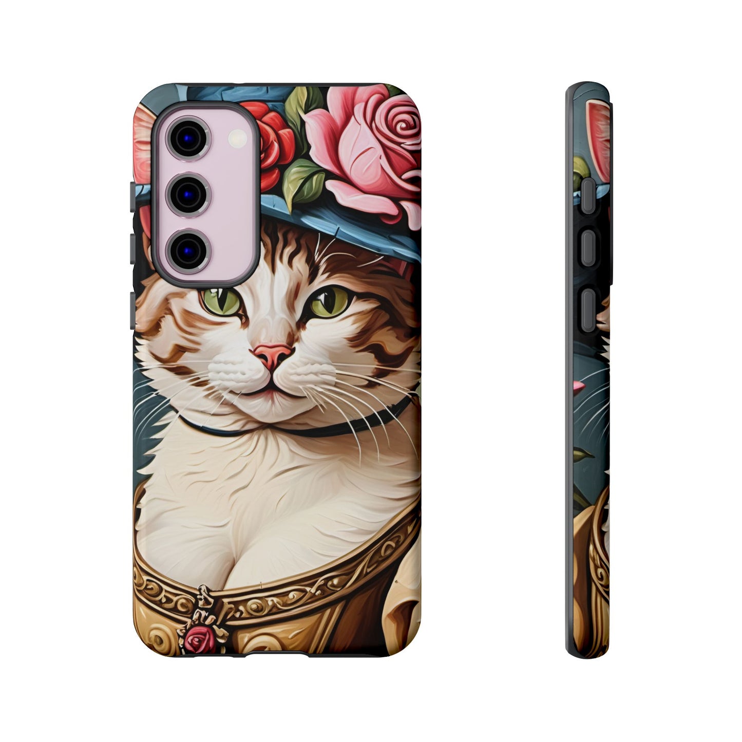 Oil Painting Cat Tough Phone Cases (A Lady 2)