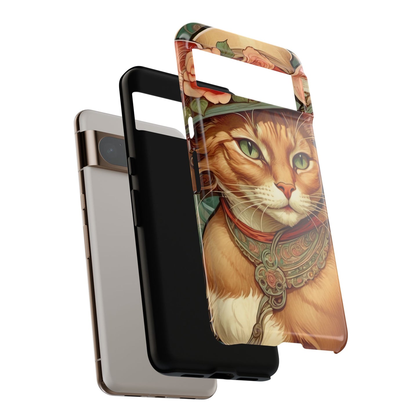 Alphonse Mucha Tough Phone Cases (A lady cat 2)