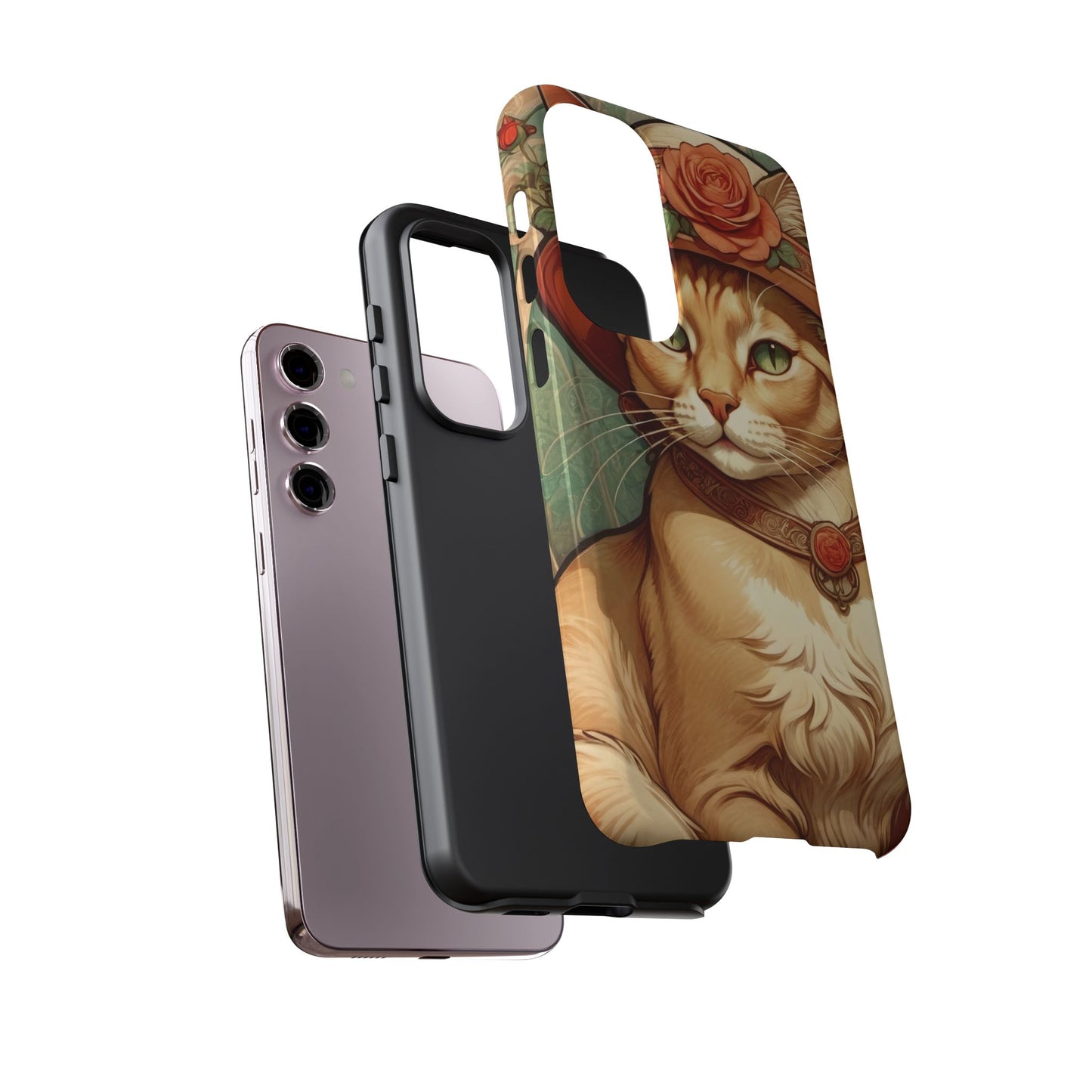Alphonse Mucha Tough Phone Cases (A lady cat)