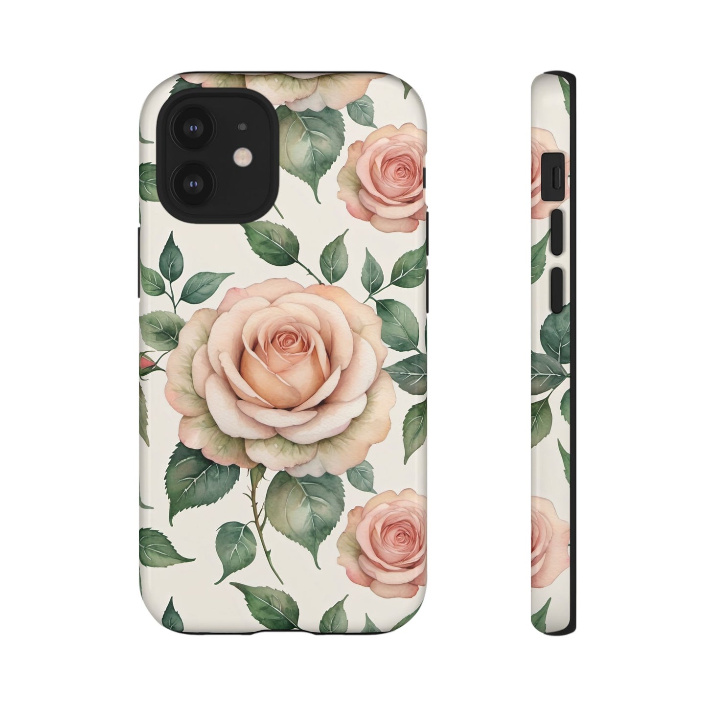Watercolor Large Roses Tough Cases