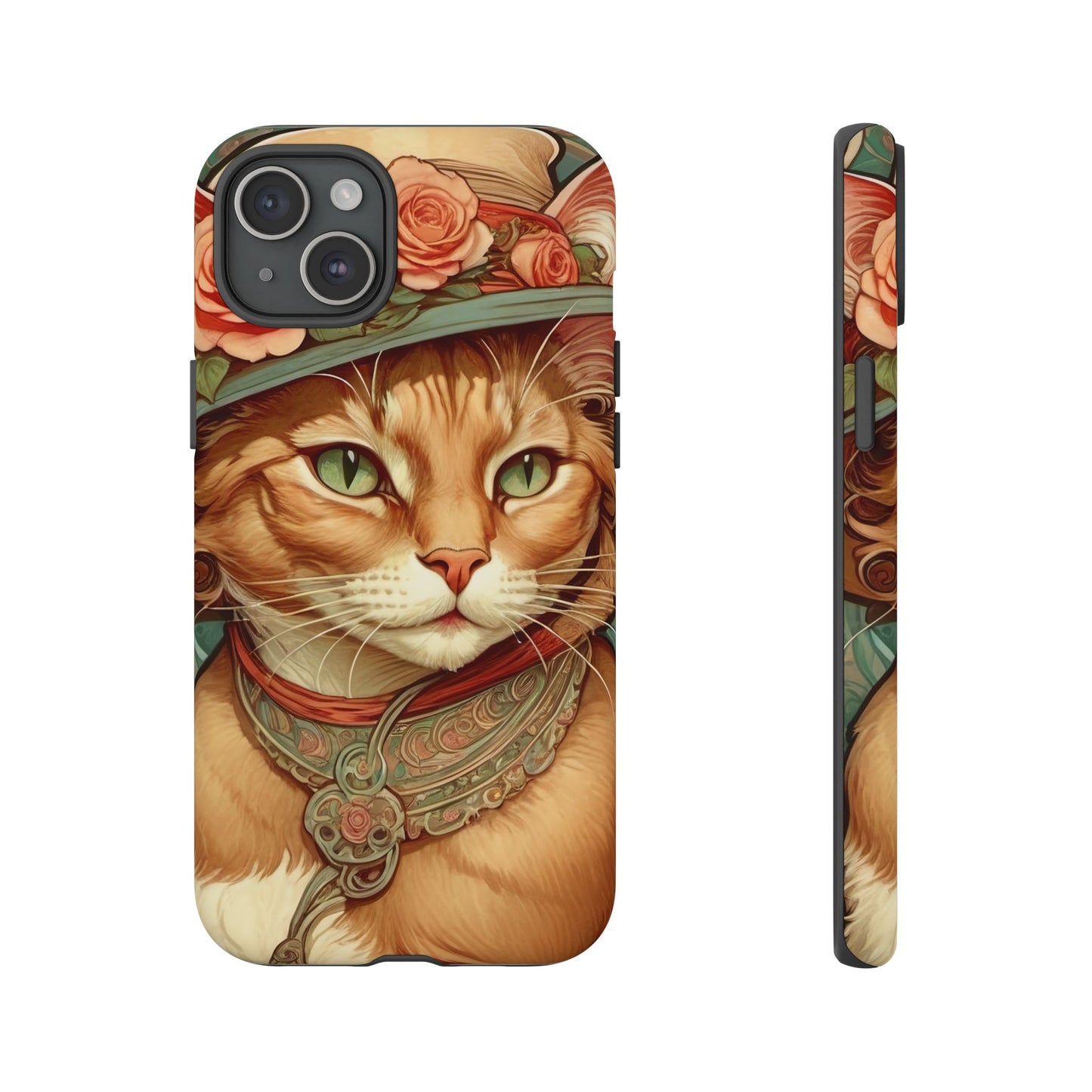 Alphonse Mucha Tough Phone Cases (A lady cat 2)