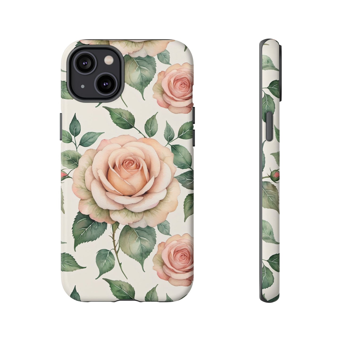 Watercolor Large Roses Tough Cases