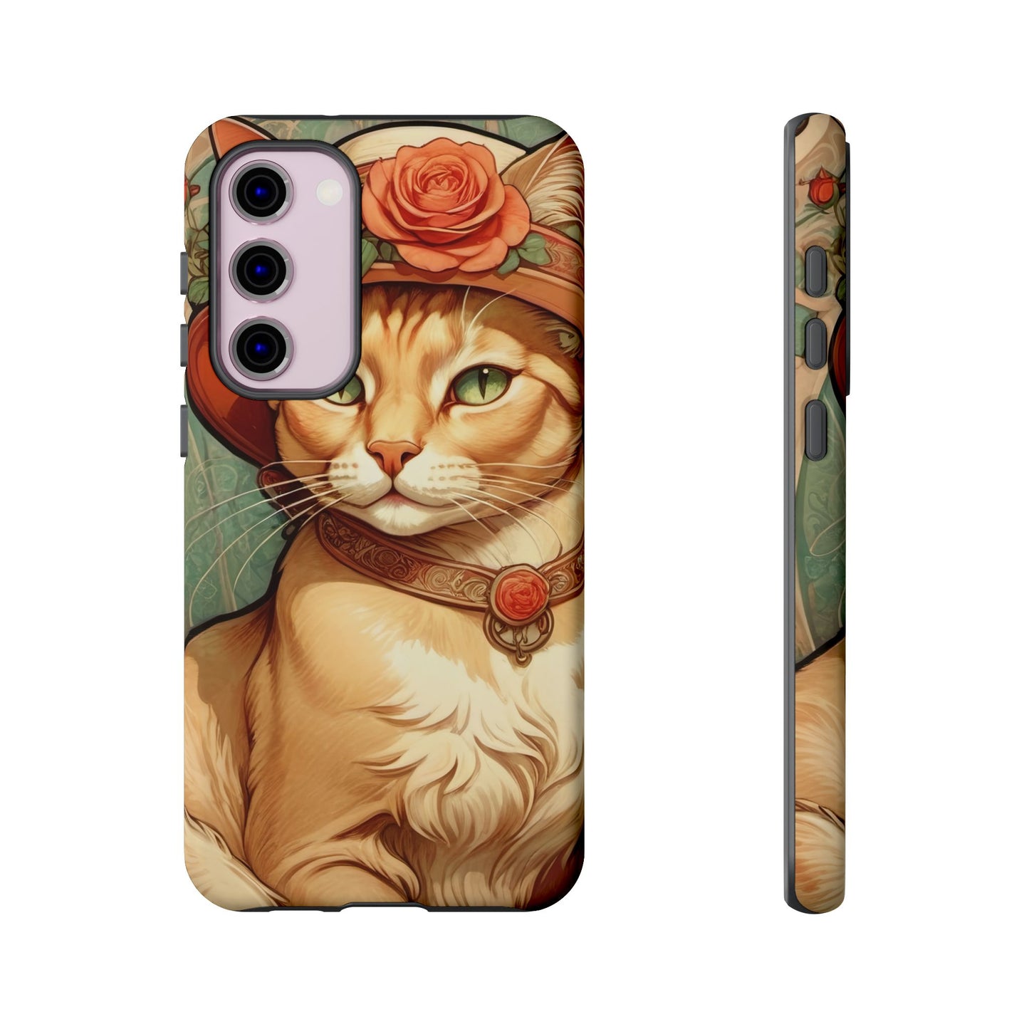 Alphonse Mucha Tough Phone Cases (A lady cat)