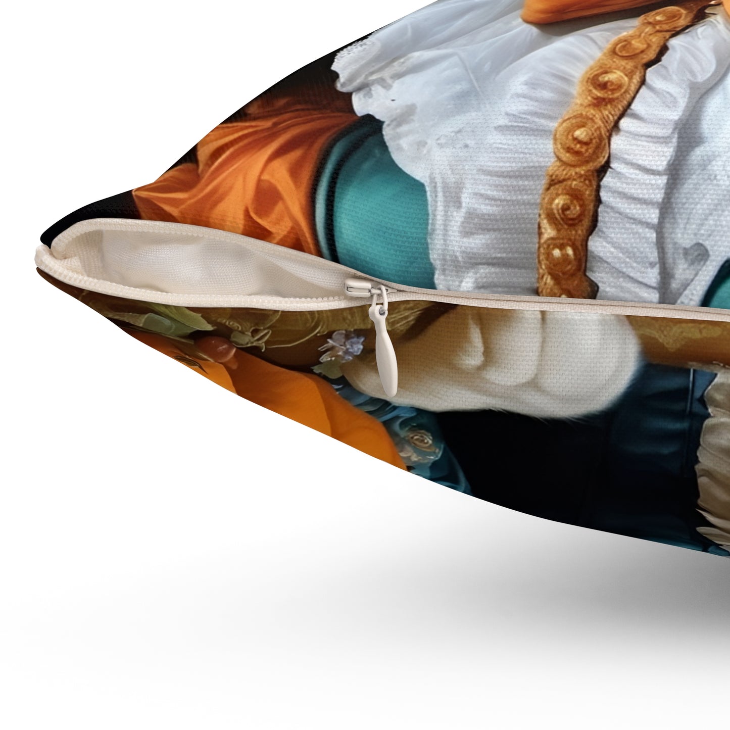 Rococo Cat Square Pillow