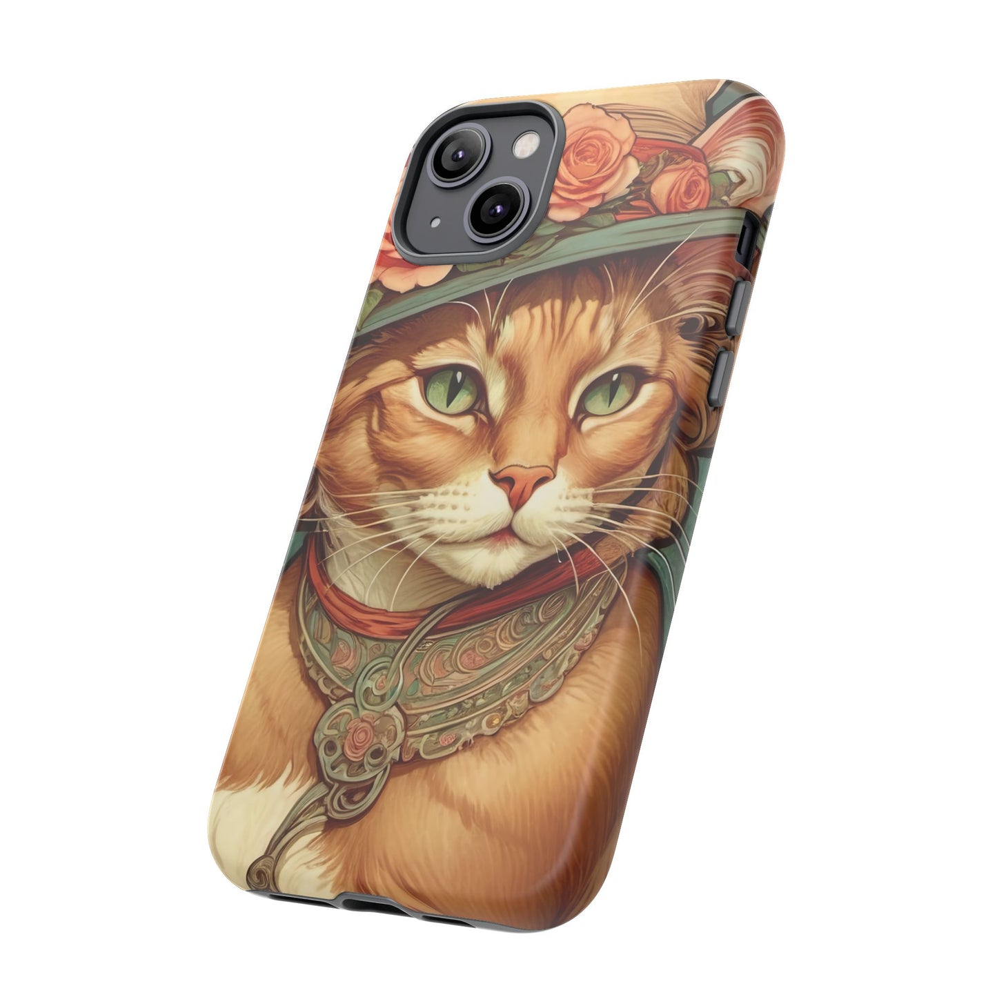 Alphonse Mucha Tough Phone Cases (A lady cat 2)