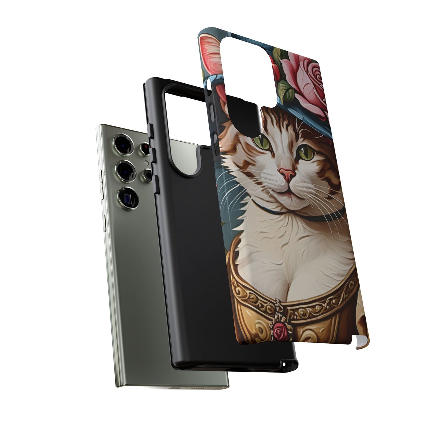 Oil Painting Cat Tough Phone Cases (A Lady 2)