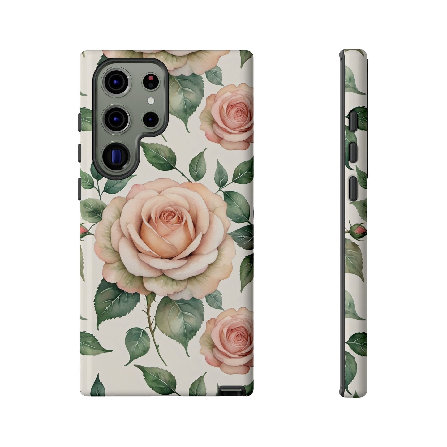 Watercolor Large Roses Tough Cases