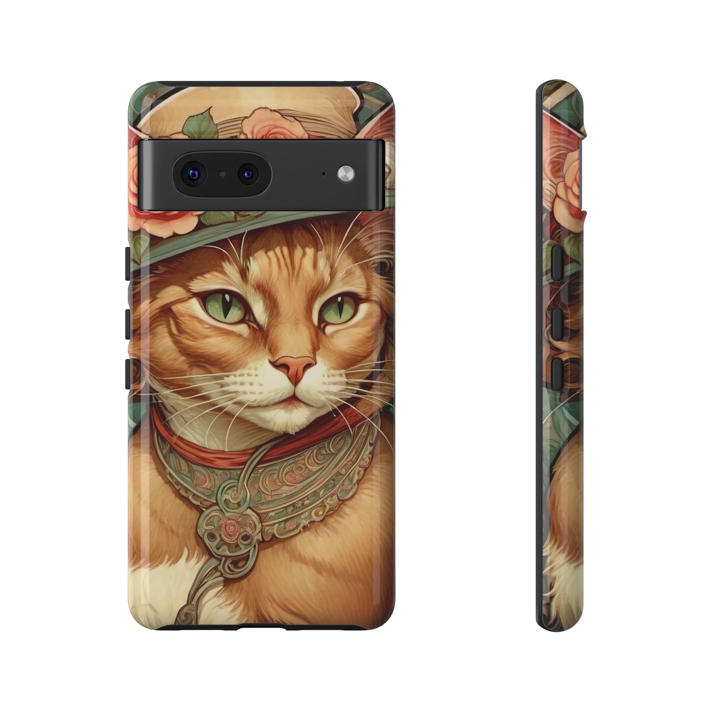 Alphonse Mucha Tough Phone Cases (A lady cat 2)