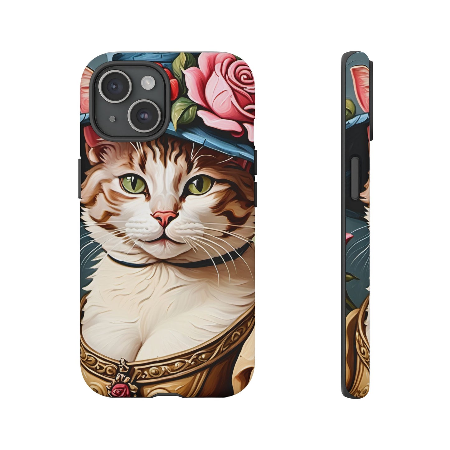 Oil Painting Cat Tough Phone Cases (A Lady 2)
