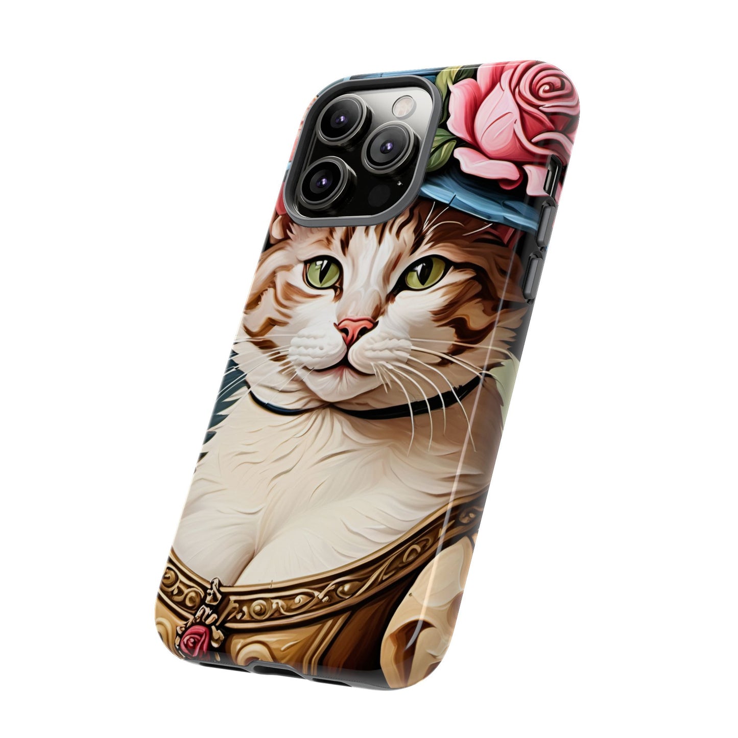 Oil Painting Cat Tough Phone Cases (A Lady 2)