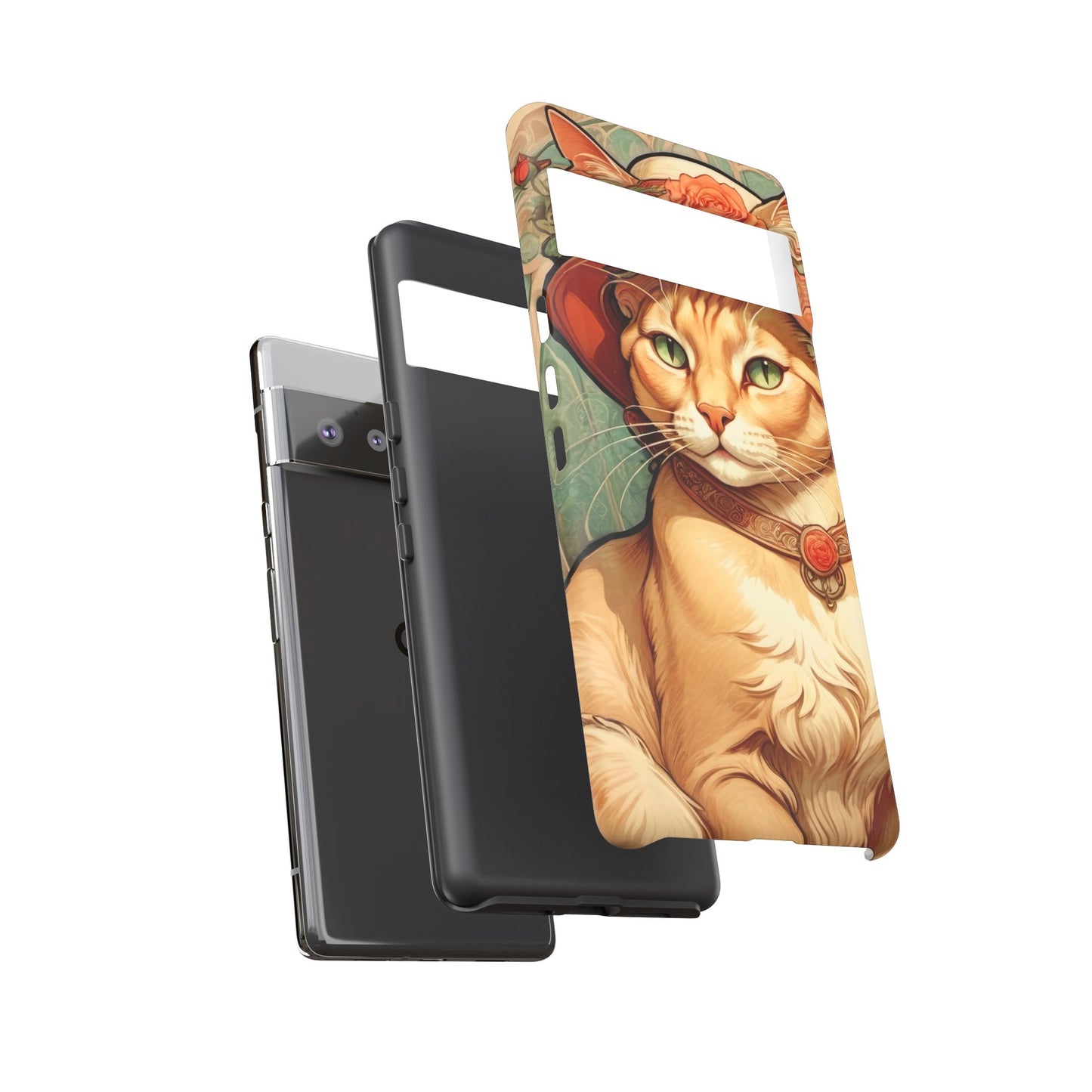 Alphonse Mucha Tough Phone Cases (A lady cat)