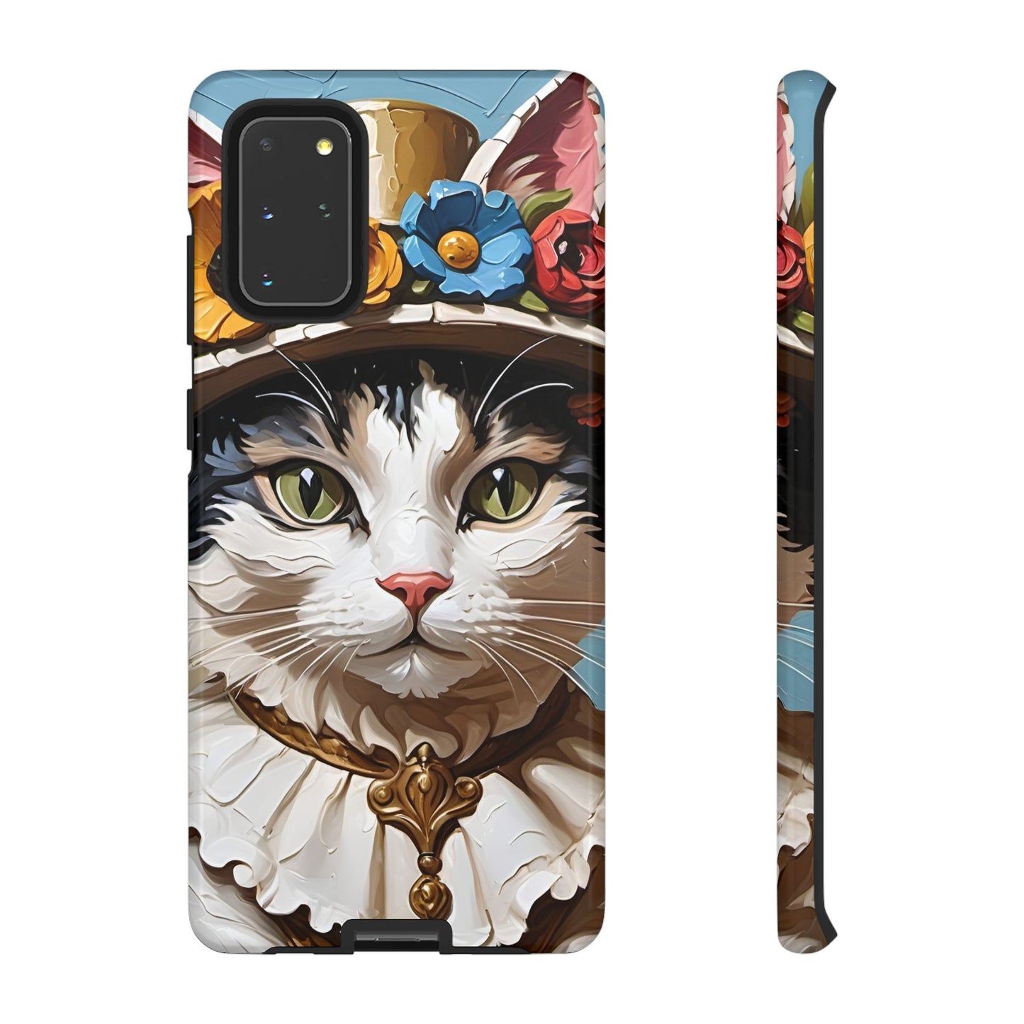 Oil Painting Cat Tough Phone Cases (A Lady)