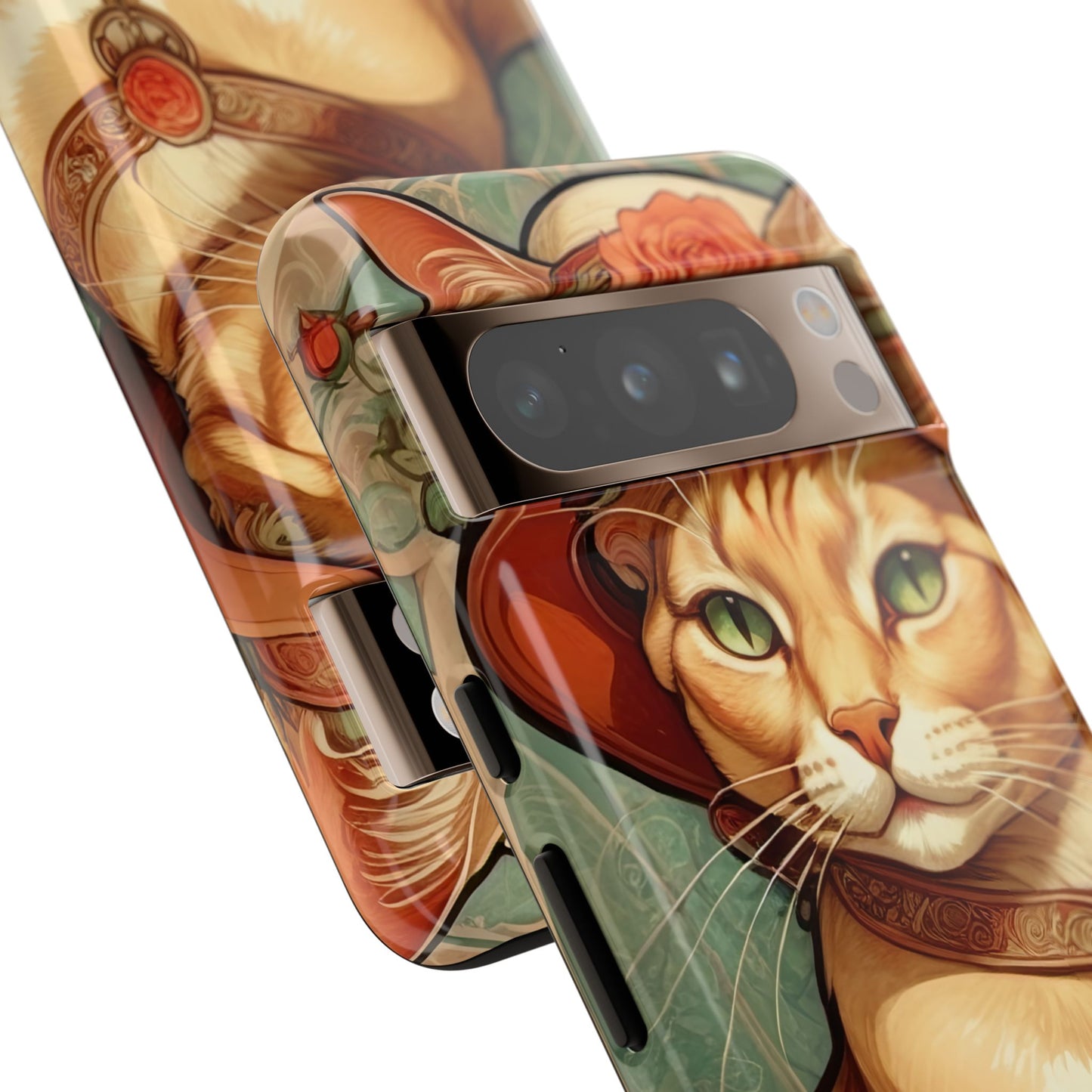 Alphonse Mucha Tough Phone Cases (A lady cat)