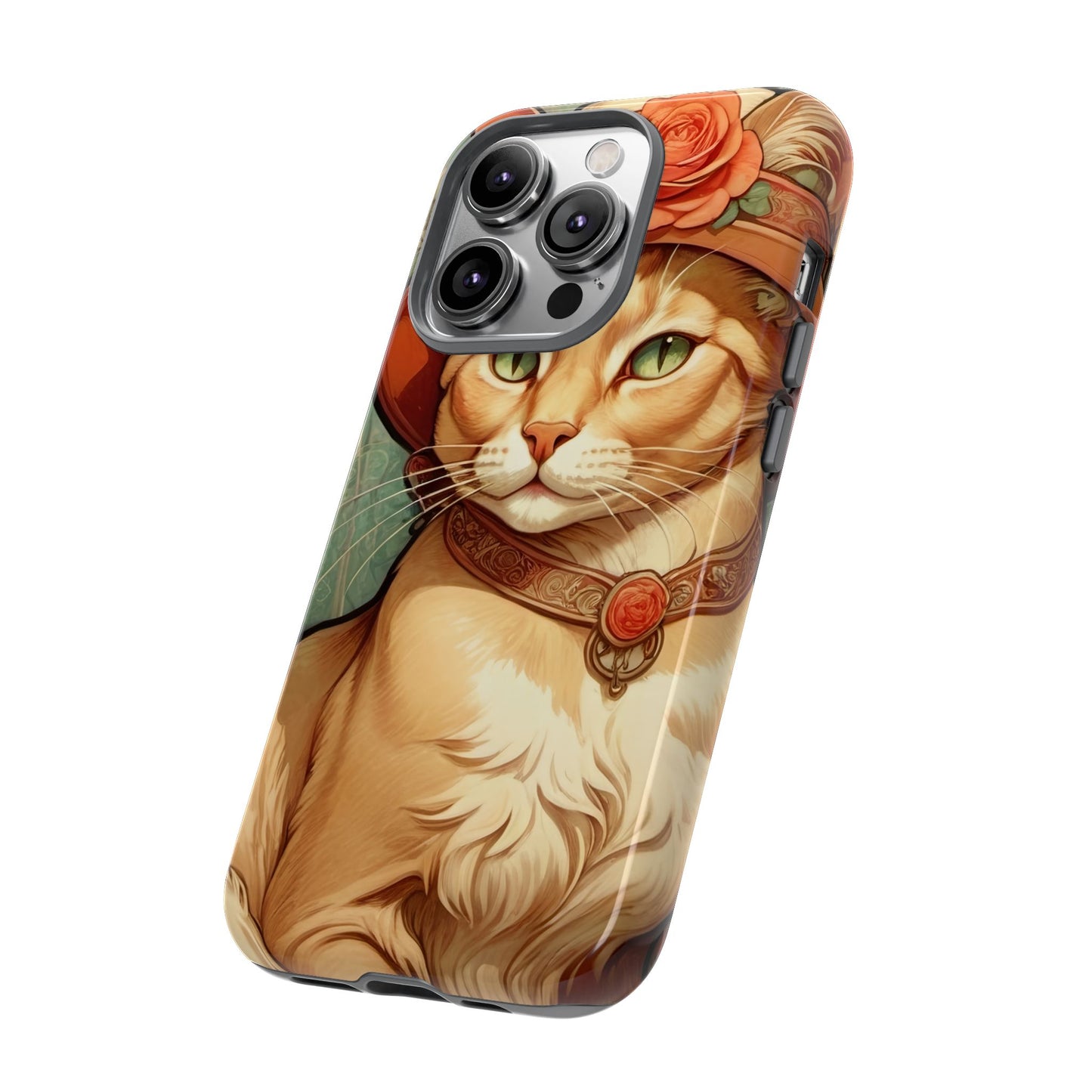 Alphonse Mucha Tough Phone Cases (A lady cat)