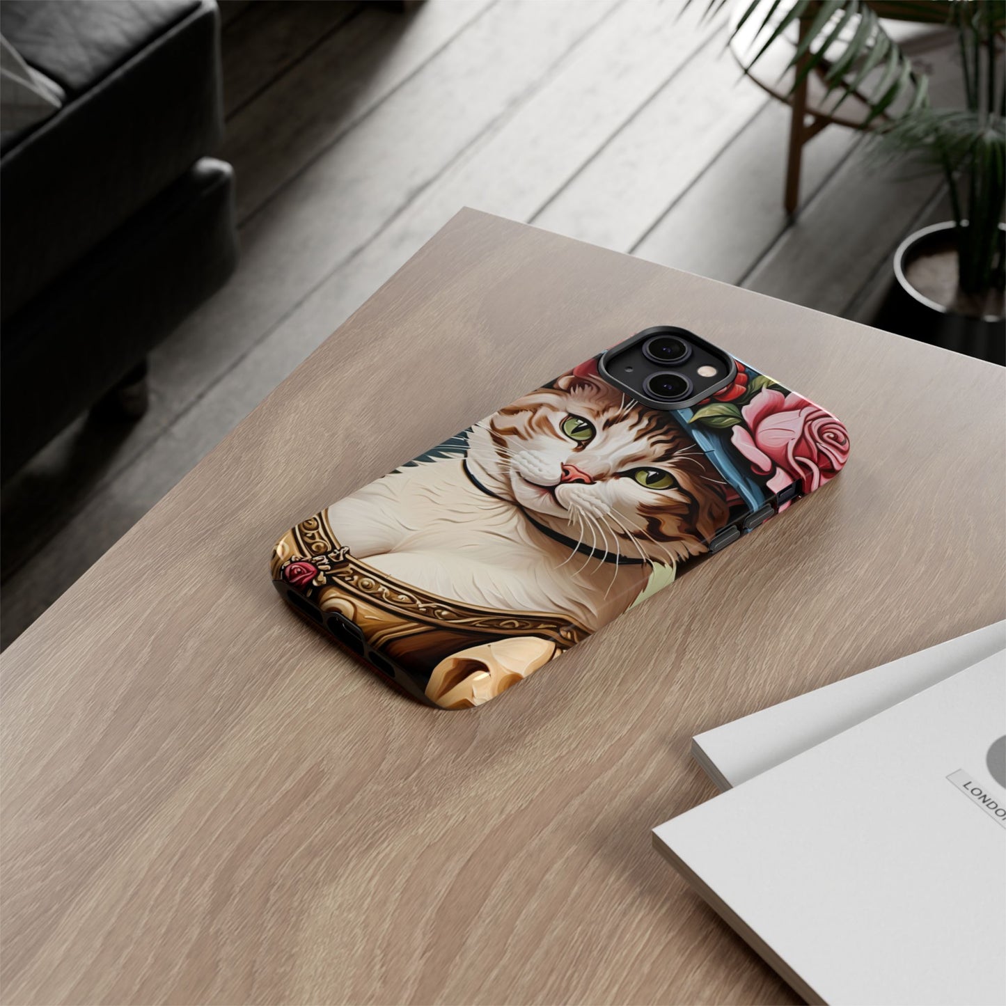 Oil Painting Cat Tough Phone Cases (A Lady 2)