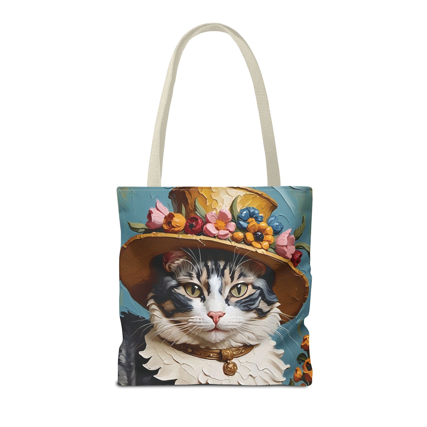Cat Portrait in Oil Tote Bag
