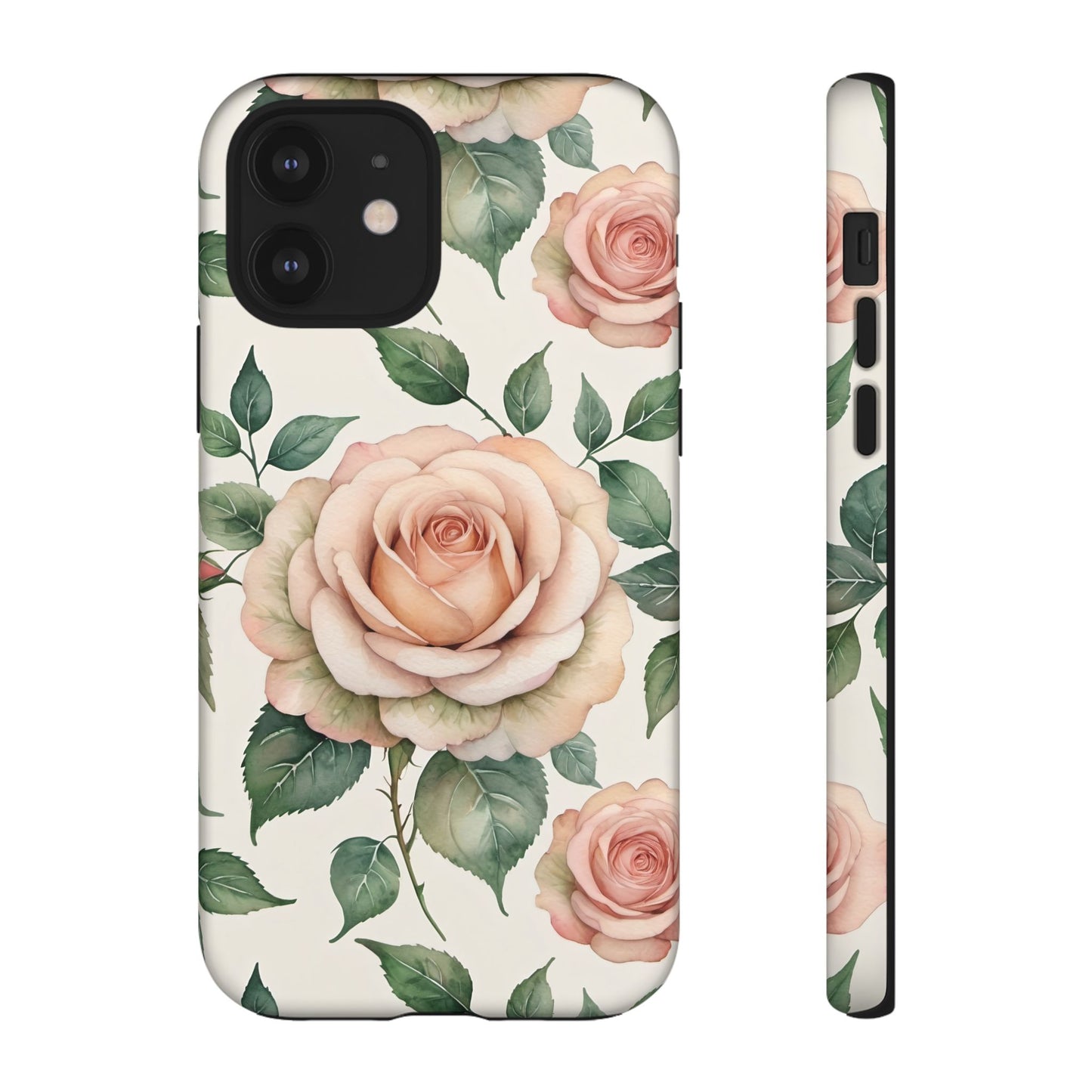 Watercolor Large Roses Tough Cases