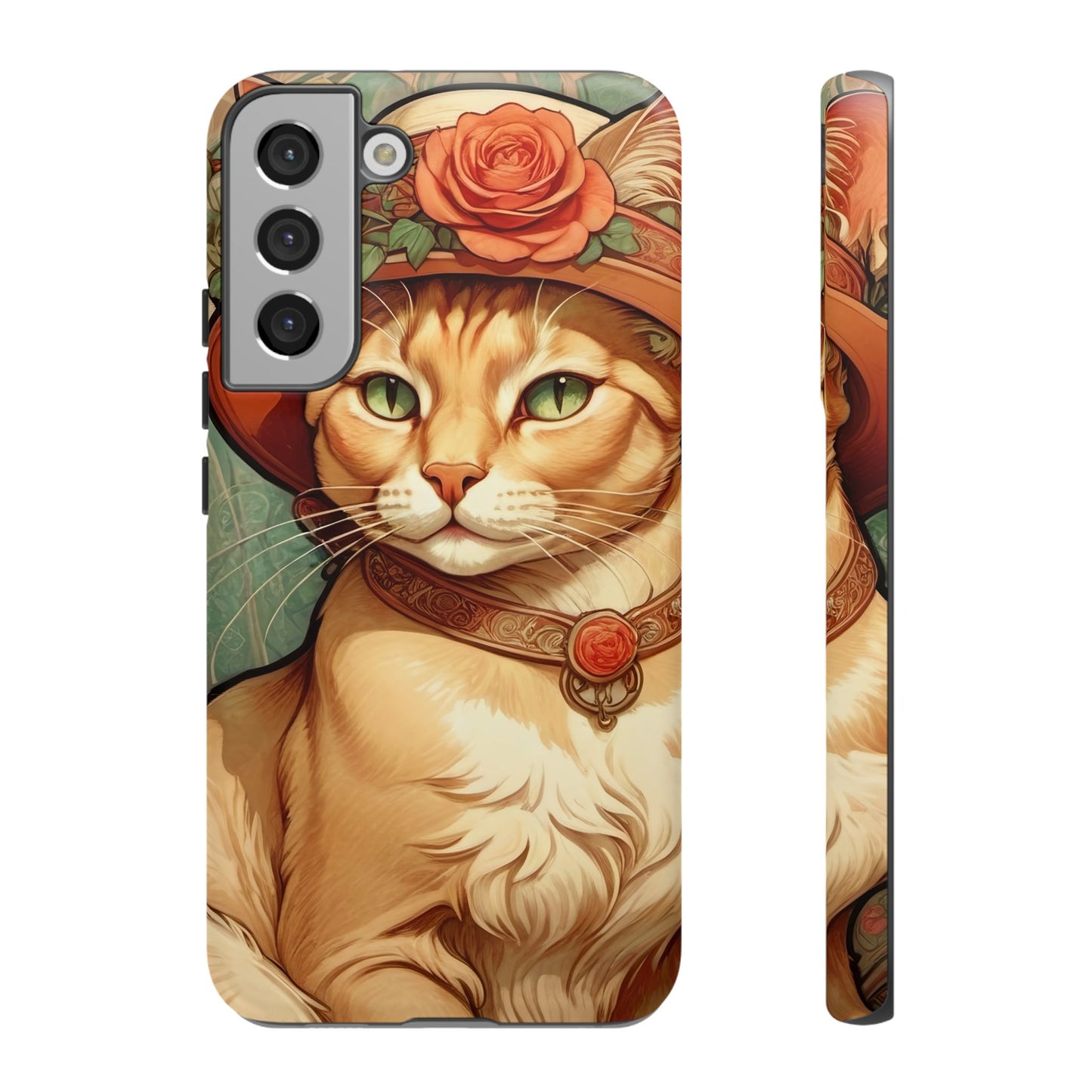 Alphonse Mucha Tough Phone Cases (A lady cat)