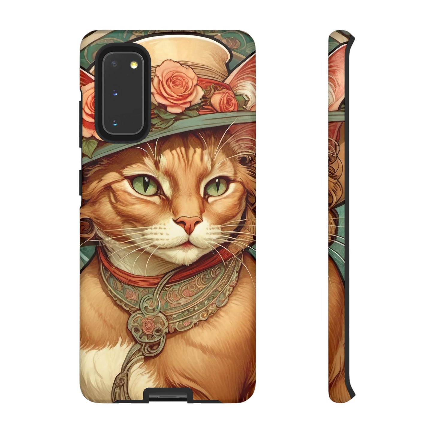 Alphonse Mucha Tough Phone Cases (A lady cat 2)