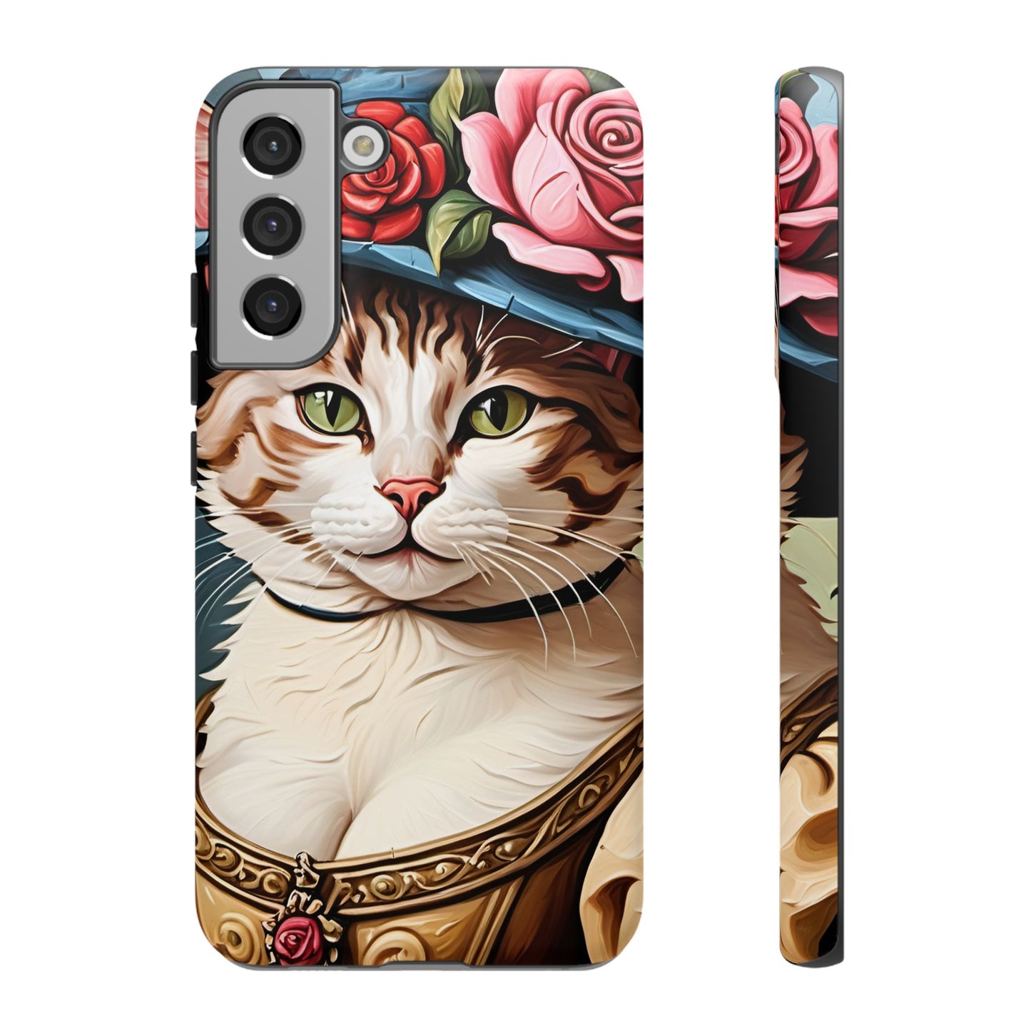 Oil Painting Cat Tough Phone Cases (A Lady 2)