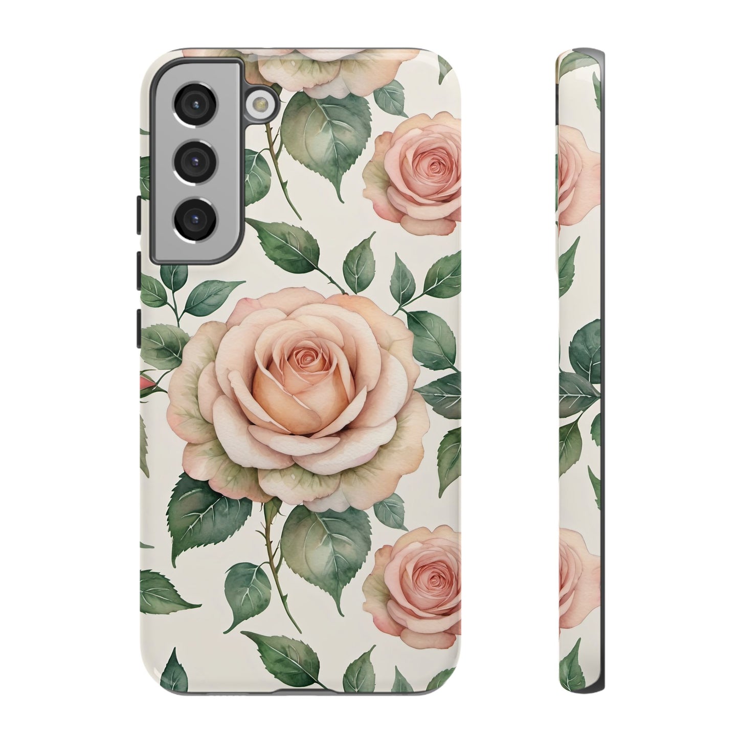 Watercolor Large Roses Tough Cases