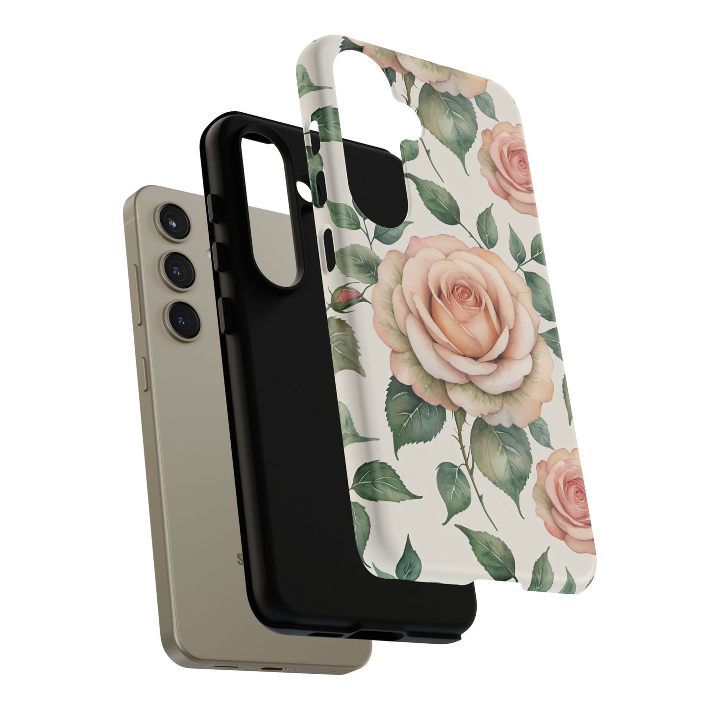 Watercolor Large Roses Tough Cases