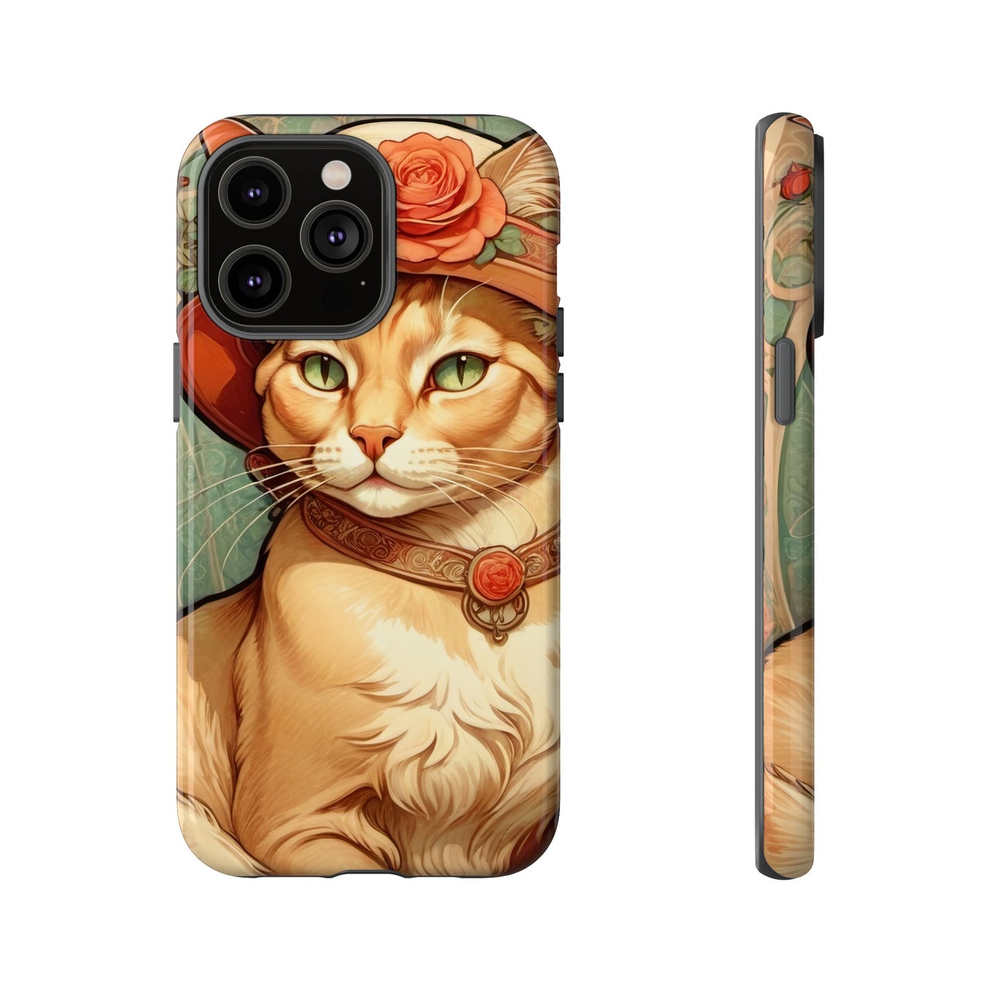 Alphonse Mucha Tough Phone Cases (A lady cat)