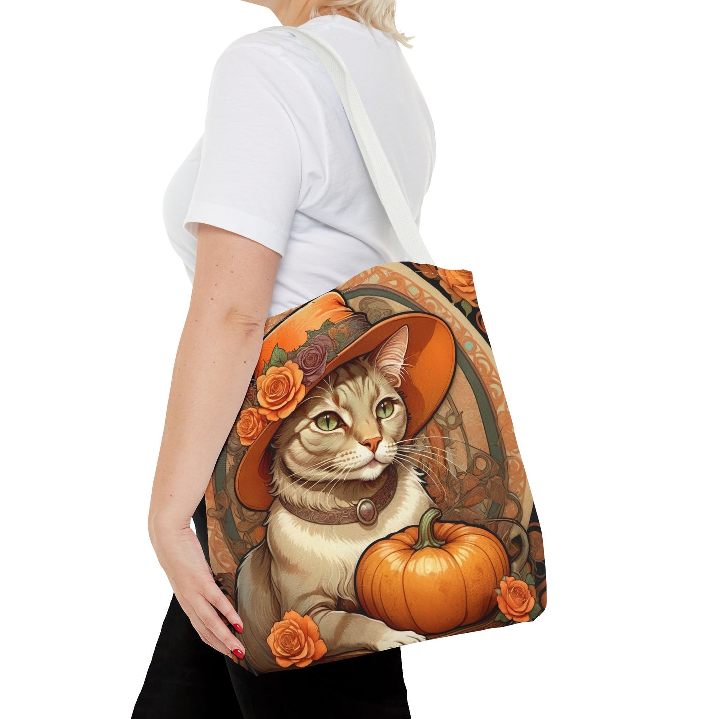 Halloween Art Nouveau Cat Tote