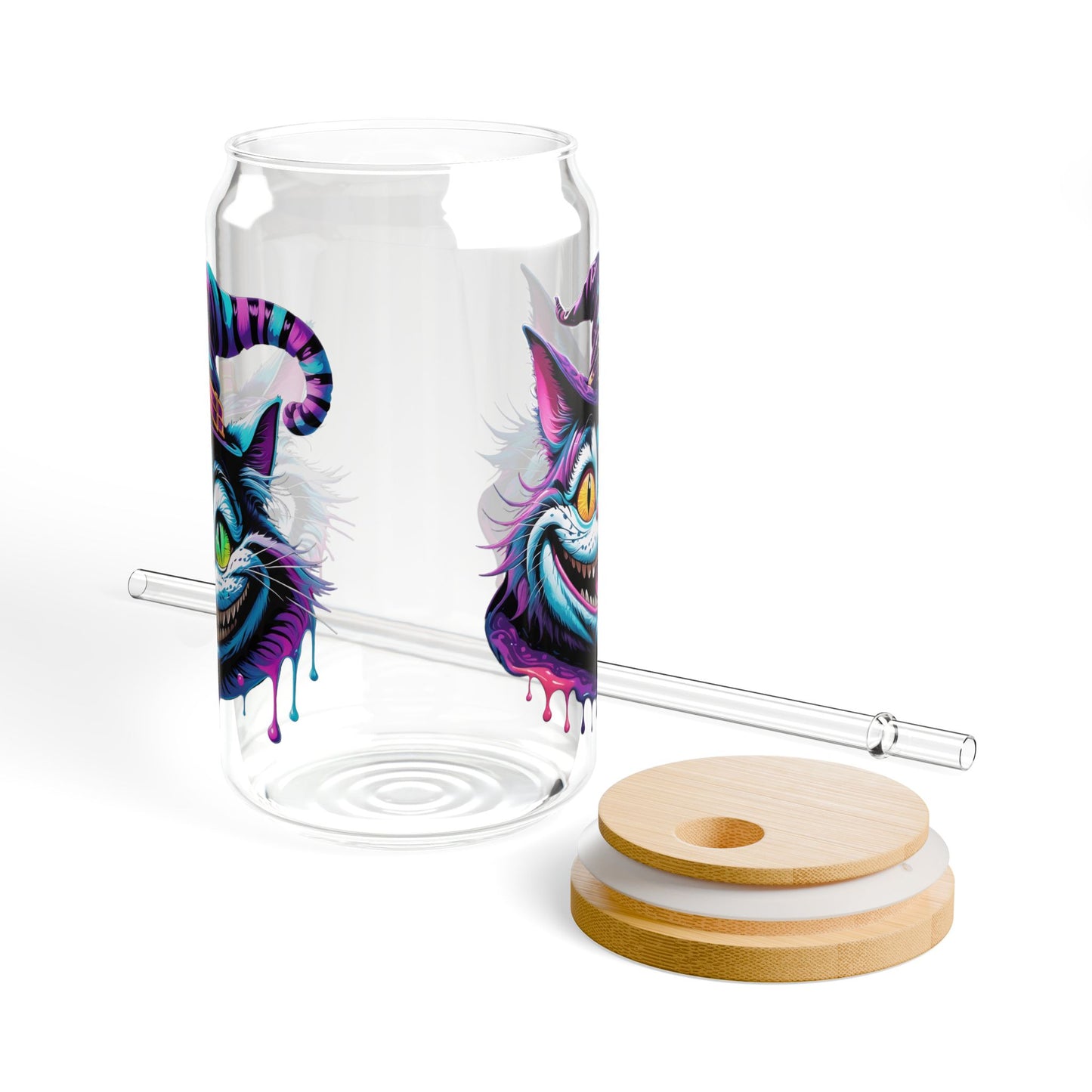 Halloween Cheshire Cat Sipper Glass, 16oz