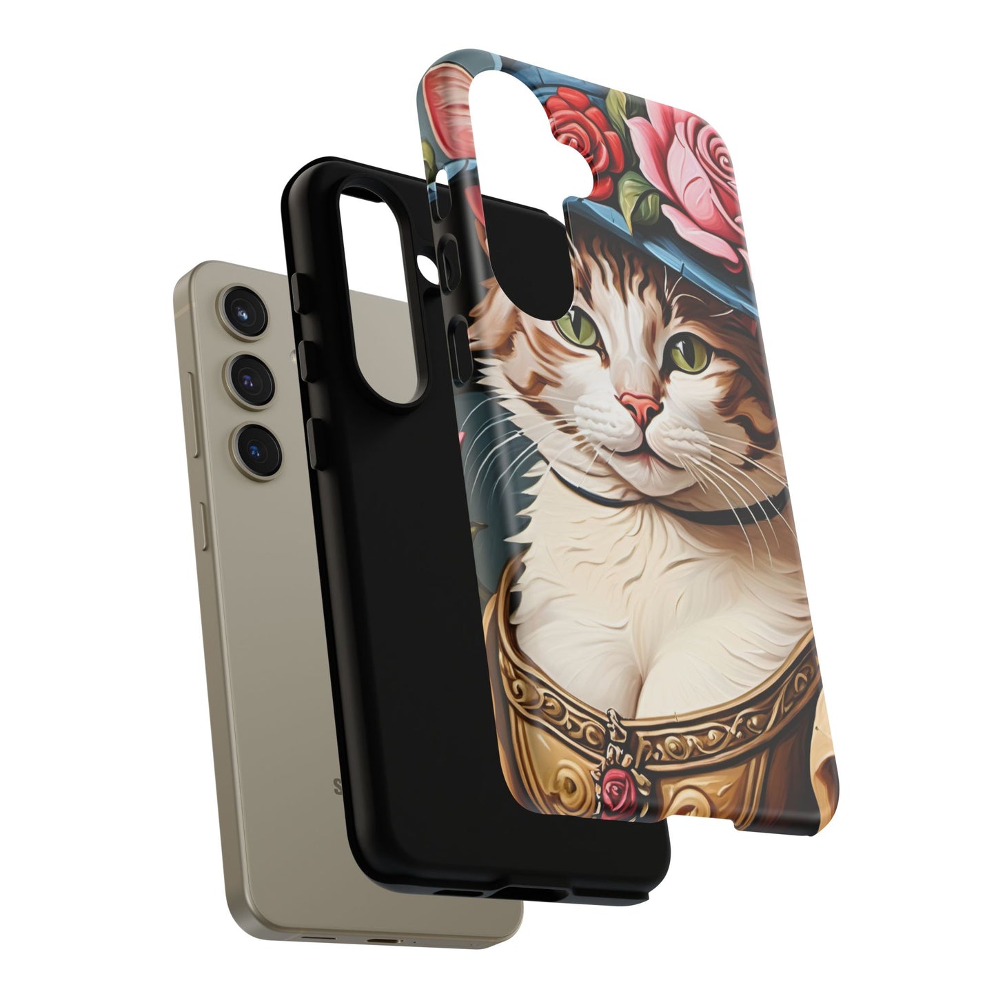 Oil Painting Cat Tough Phone Cases (A Lady 2)