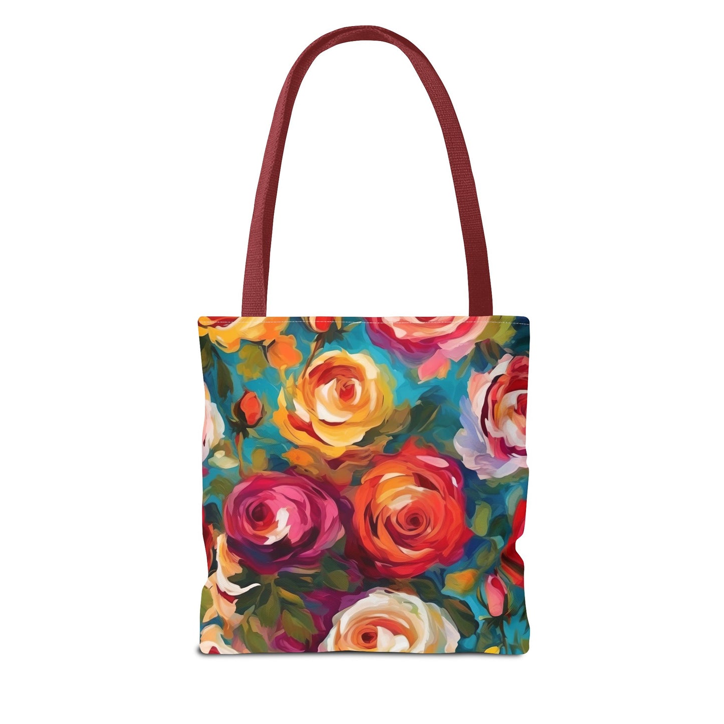 Claude Monet inspired Colorful Garden Roses Tote Bag