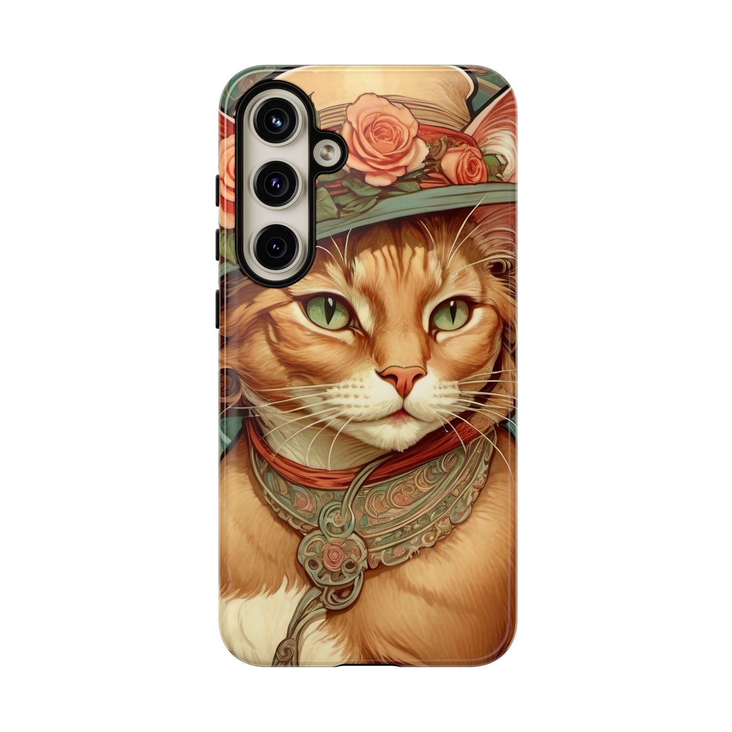 Alphonse Mucha Tough Phone Cases (A lady cat 2)