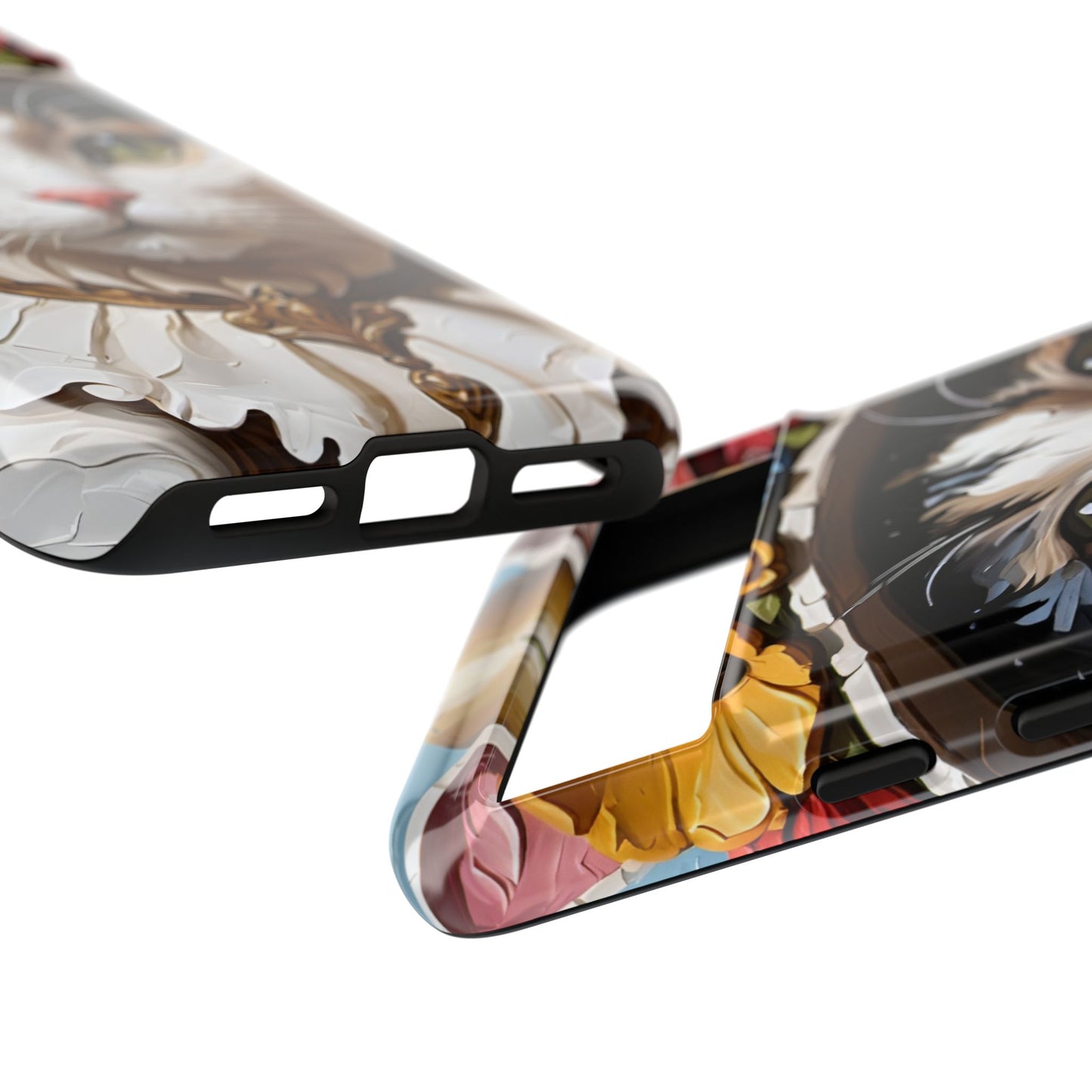 Oil Painting Cat Tough Phone Cases (A Lady)