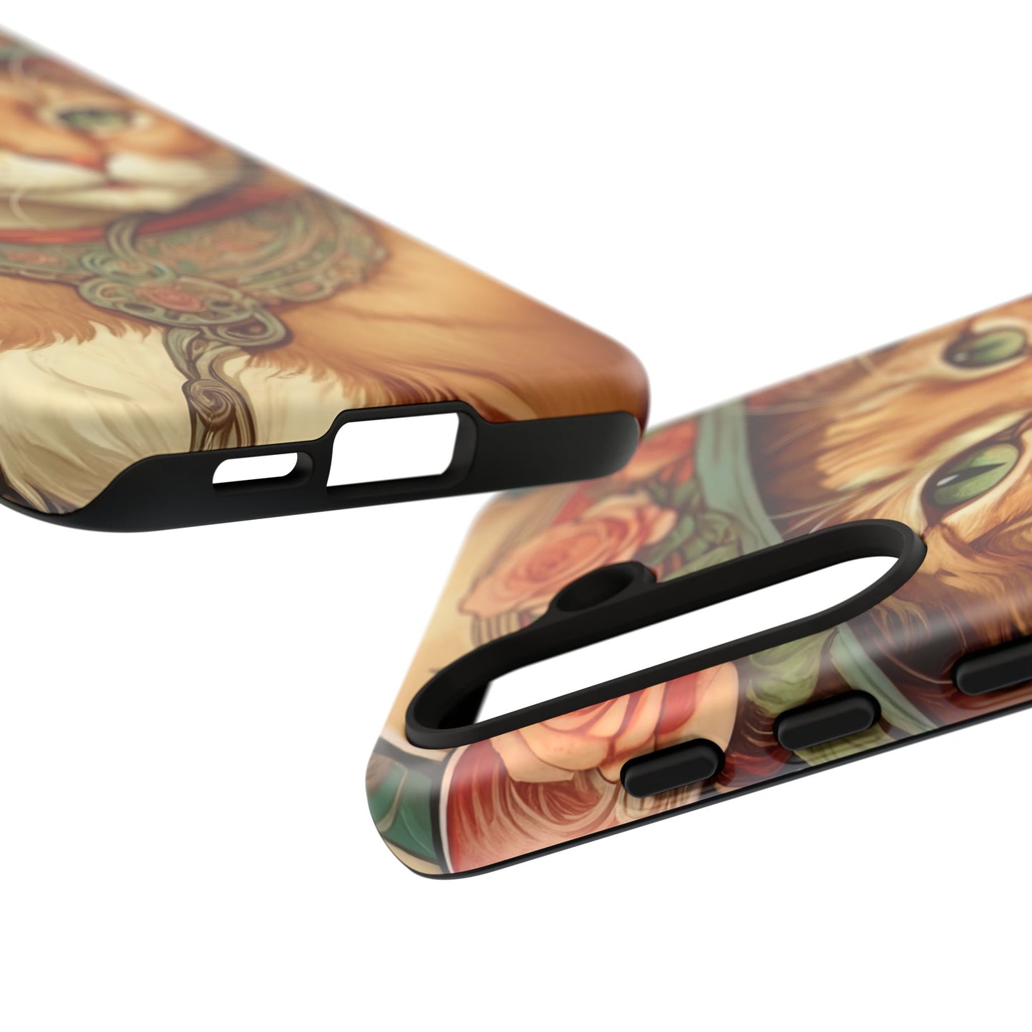 Alphonse Mucha Tough Phone Cases (A lady cat 2)