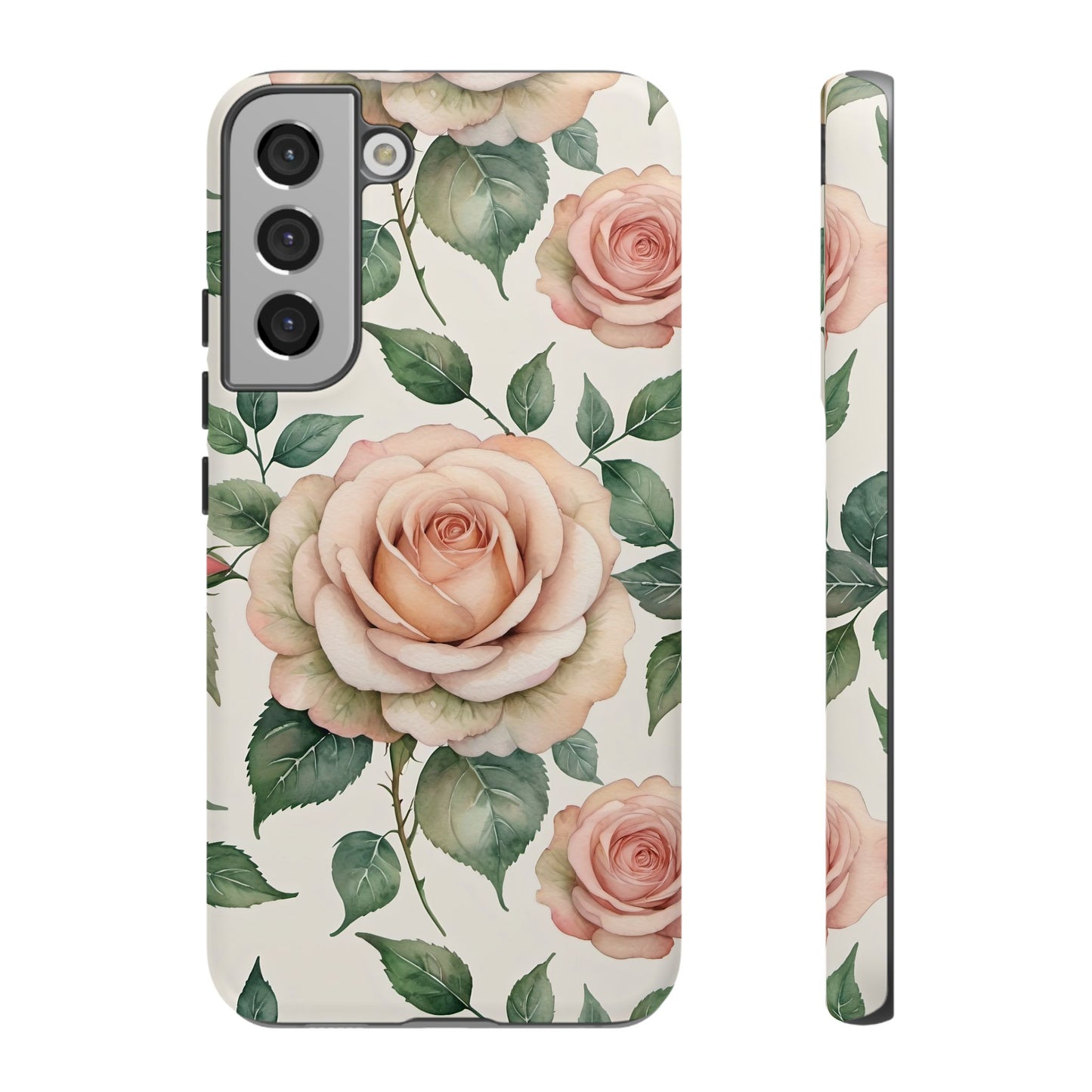 Watercolor Large Roses Tough Cases