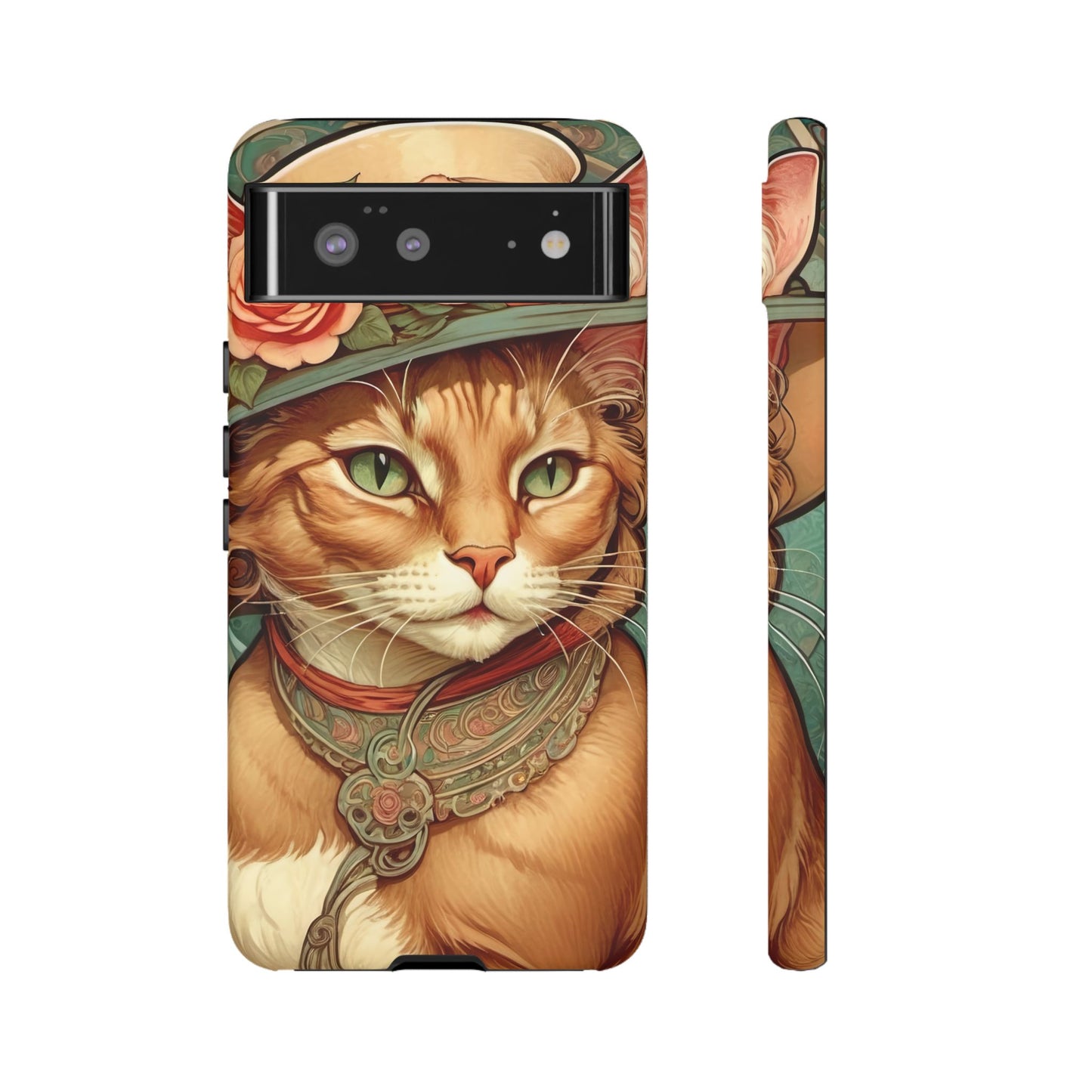 Alphonse Mucha Tough Phone Cases (A lady cat 2)