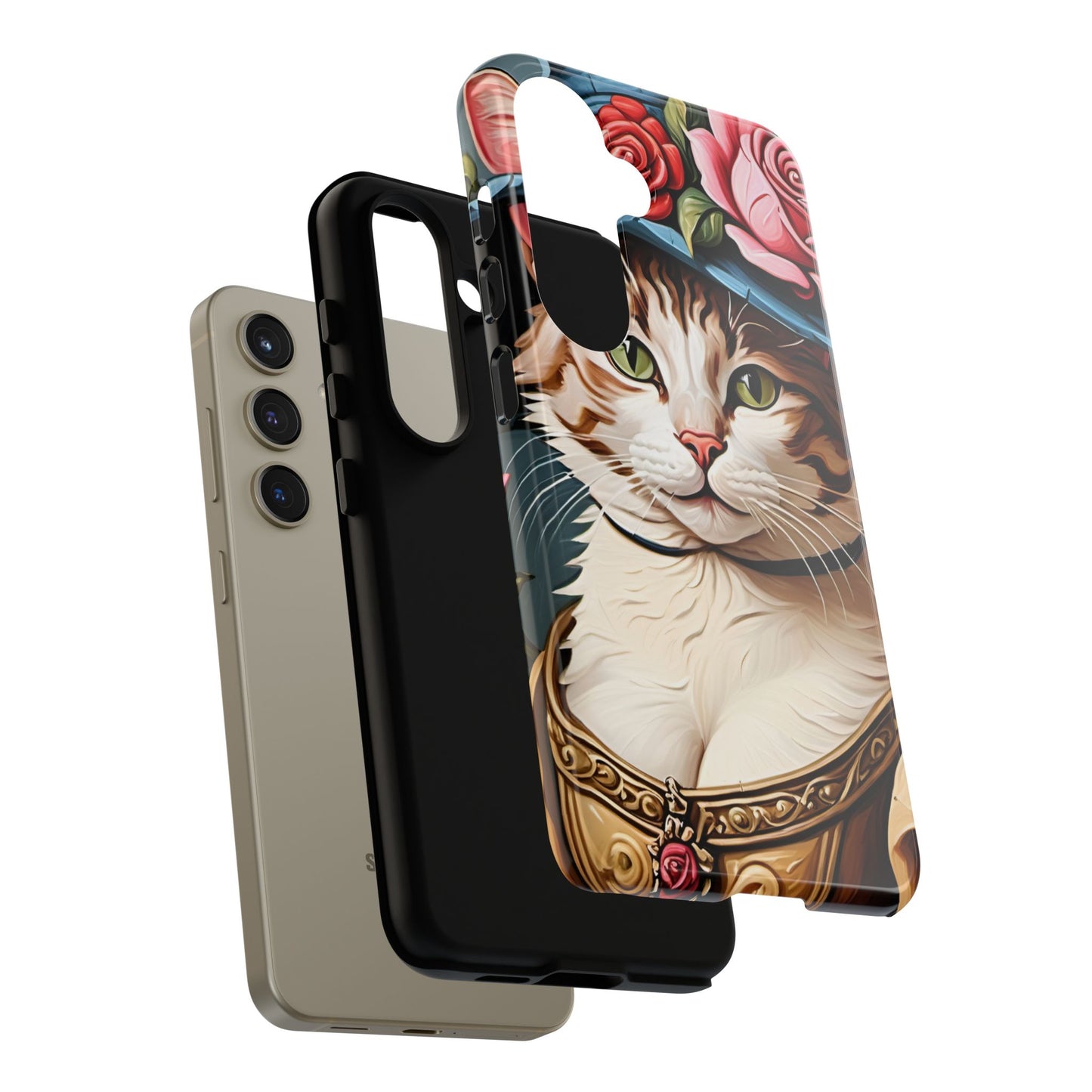 Oil Painting Cat Tough Phone Cases (A Lady 2)