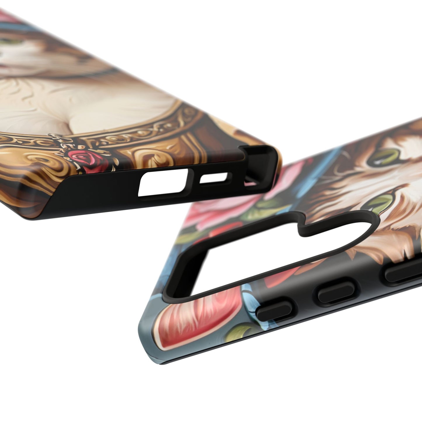 Oil Painting Cat Tough Phone Cases (A Lady 2)