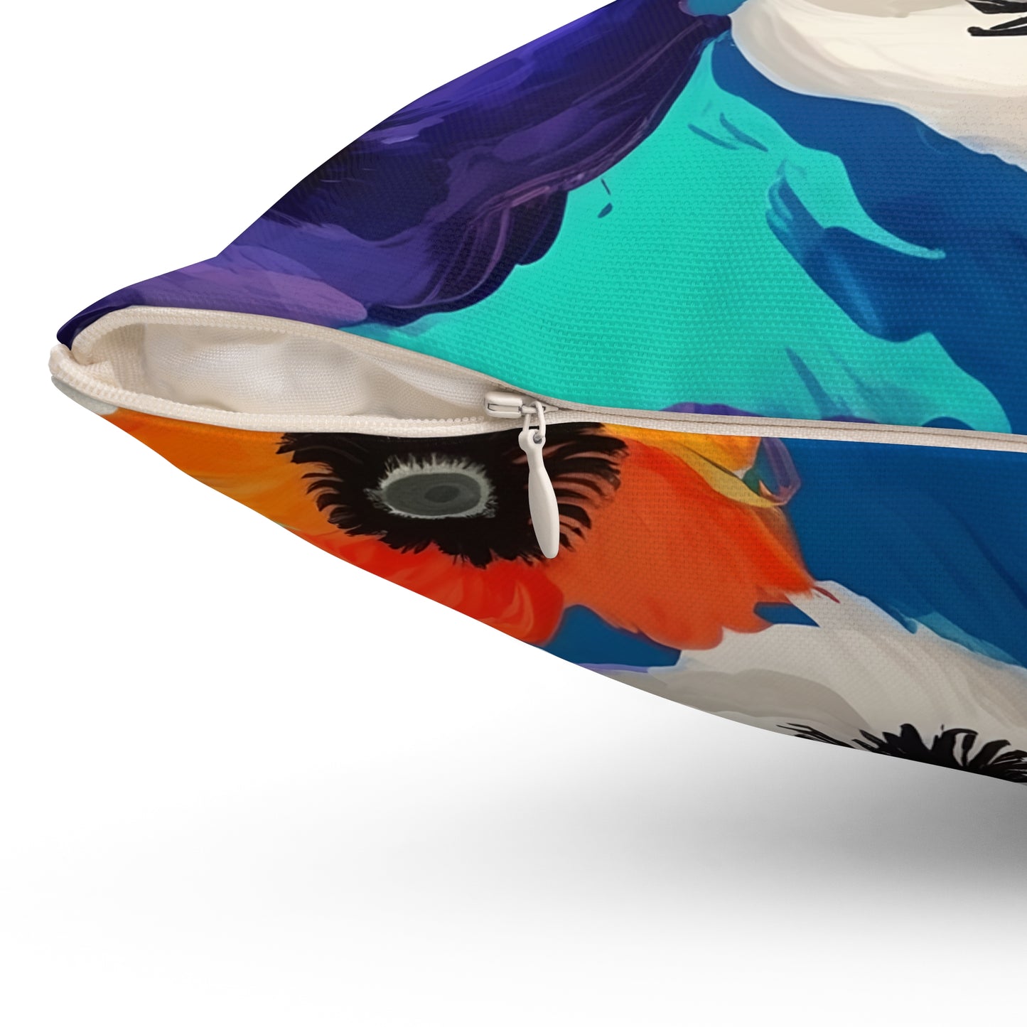 Fauvism inspired Colorful Anemones Square Pillow