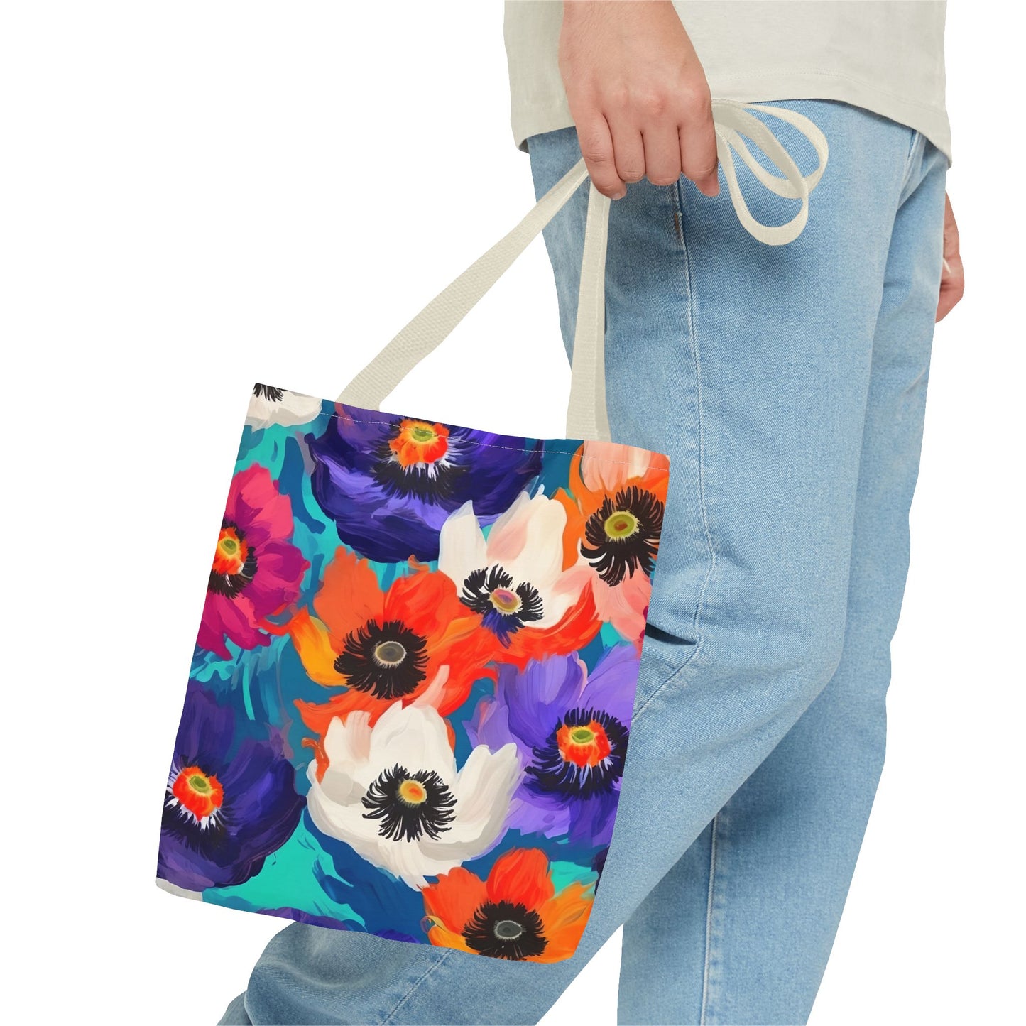 Fauvism inspired Colorful Anemones Tote Bag