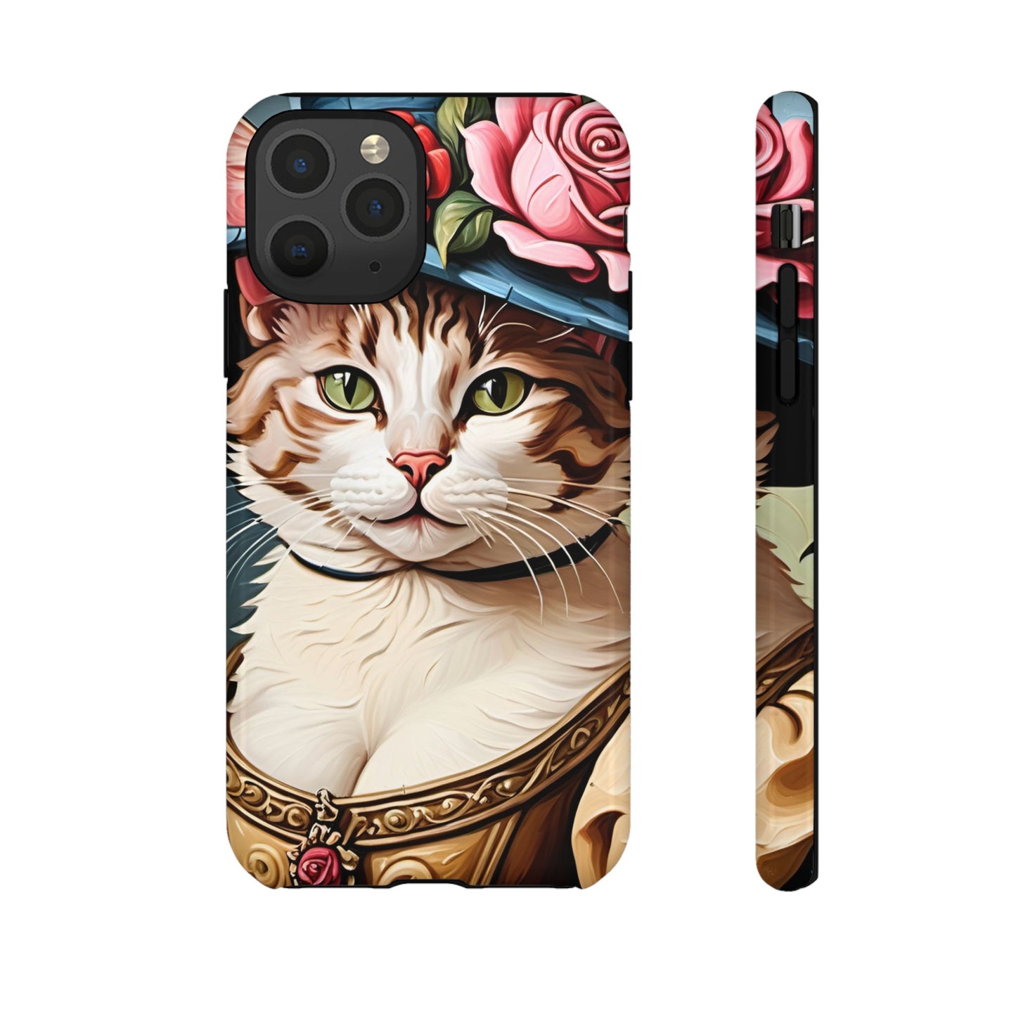 Oil Painting Cat Tough Phone Cases (A Lady 2)
