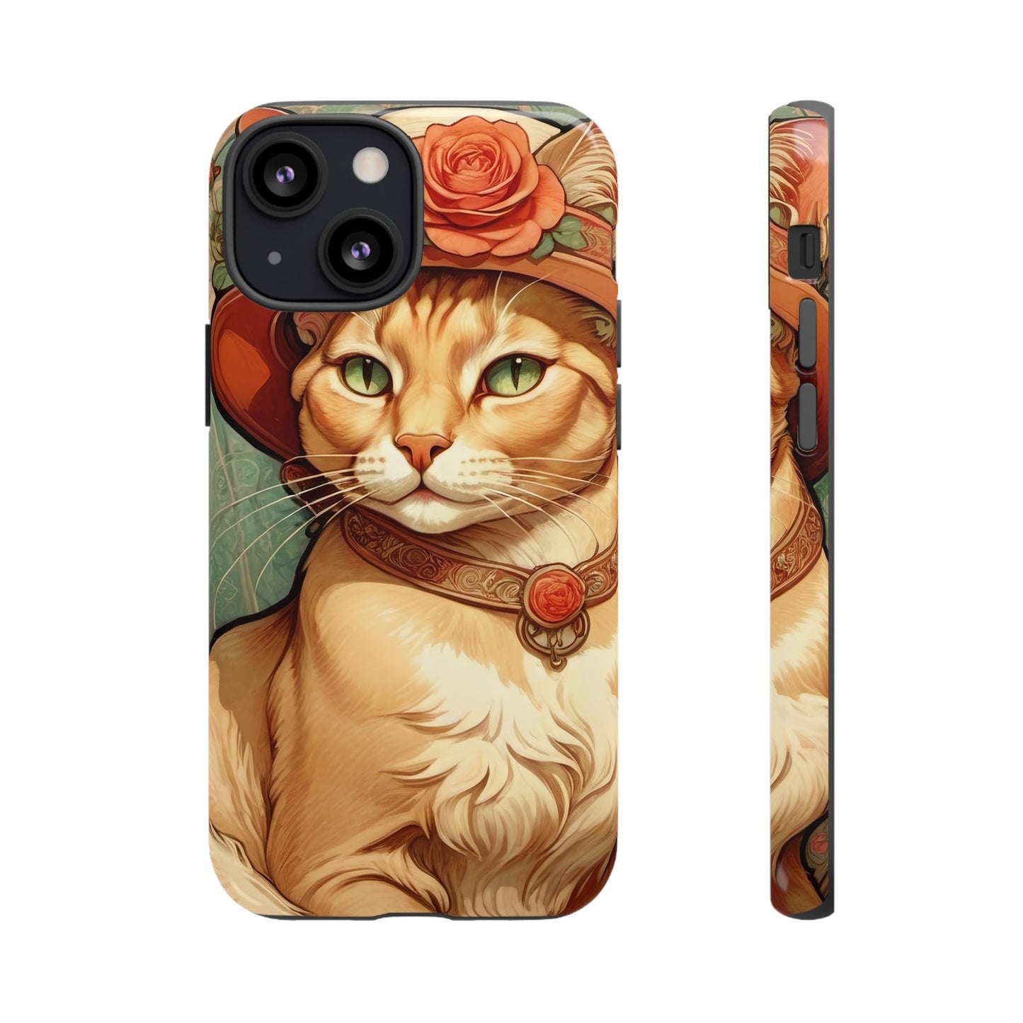 Alphonse Mucha Tough Phone Cases (A lady cat)