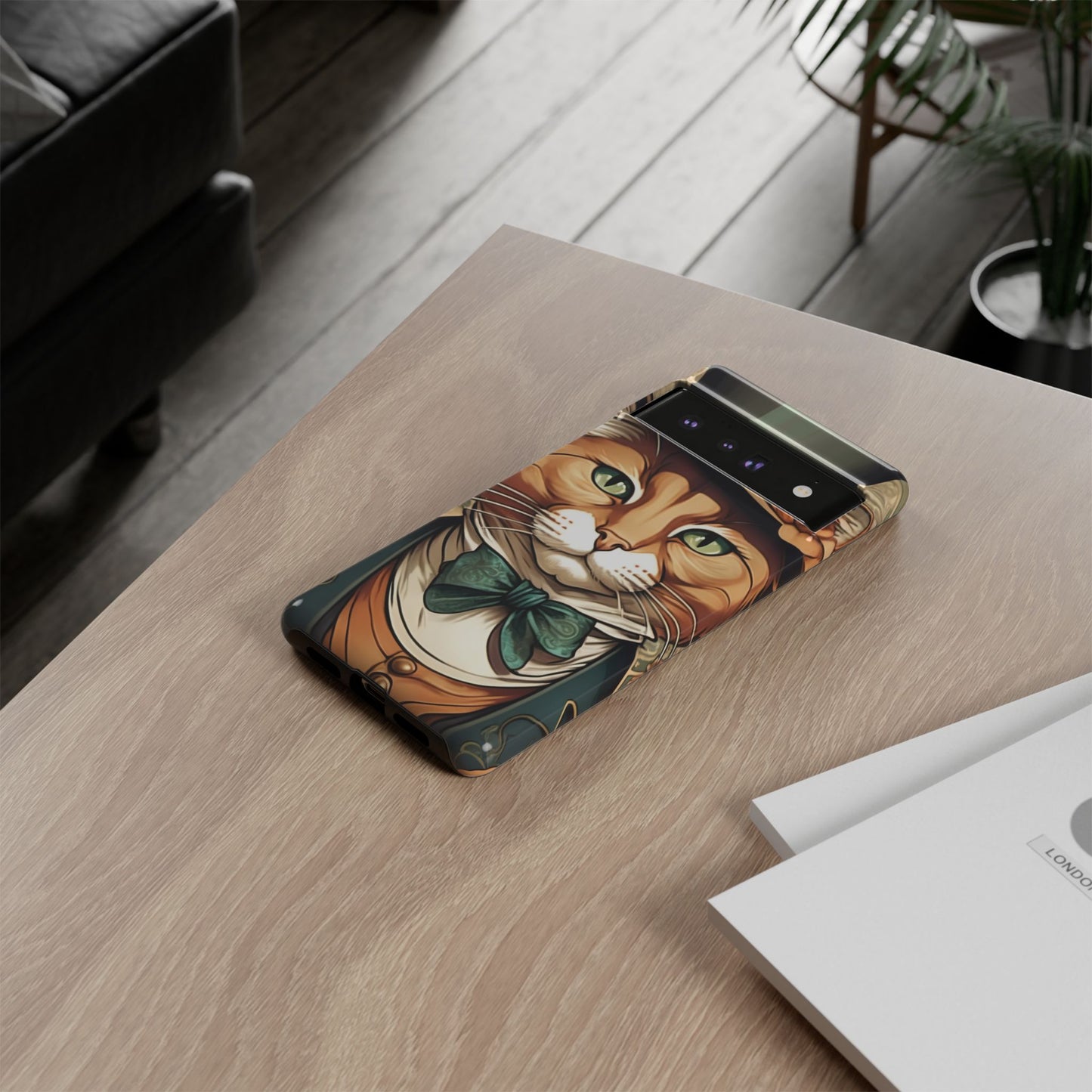 Alphonse Mucha Tough Phone Cases (A gentleman cat)