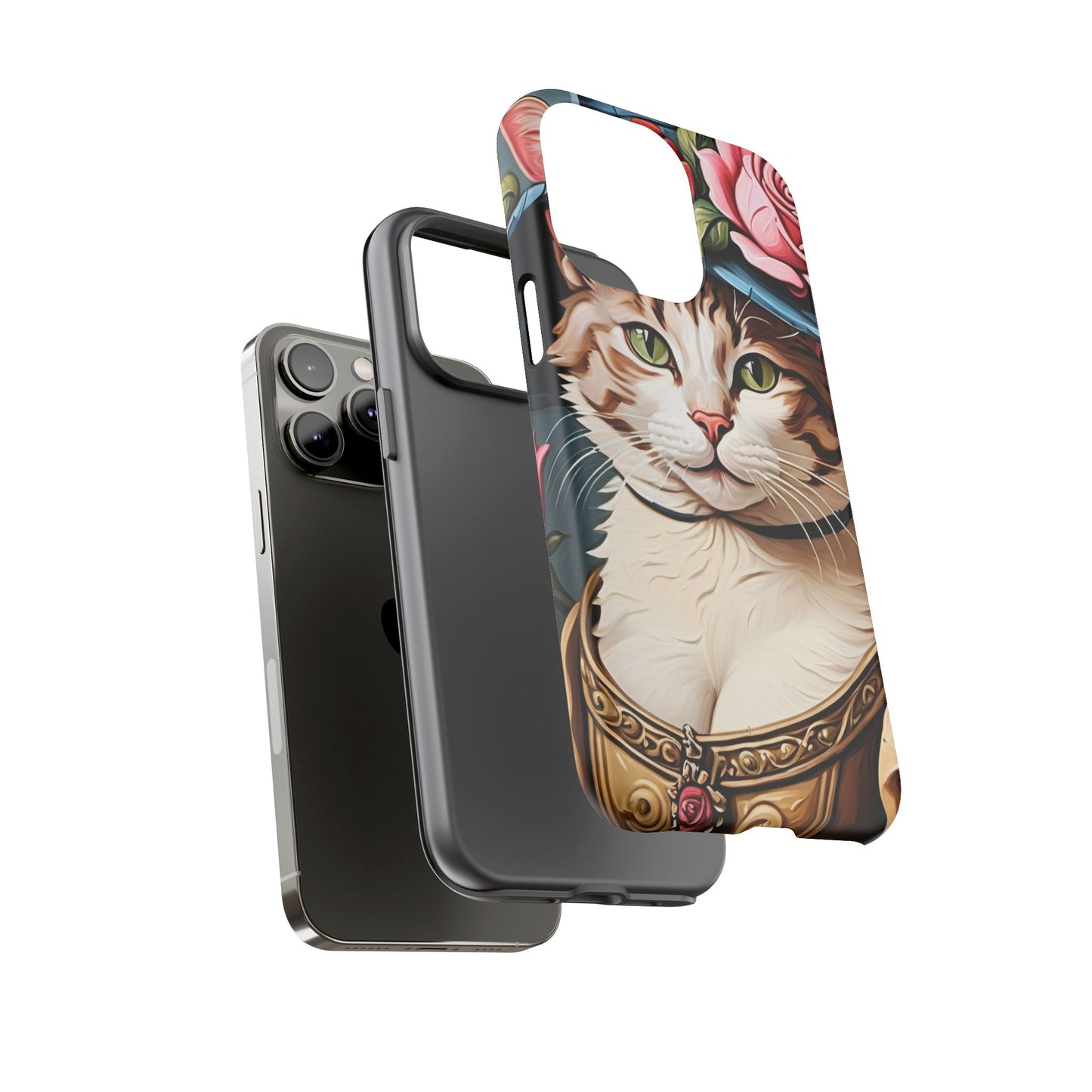 Oil Painting Cat Tough Phone Cases (A Lady 2)